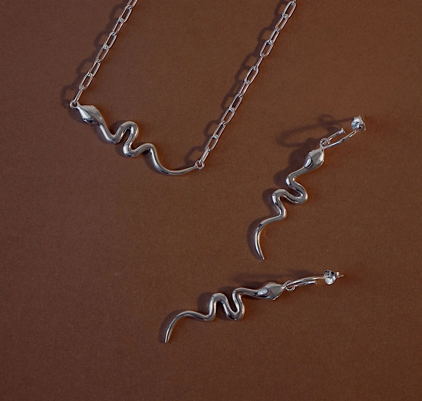 Snake 'Rebirth' Necklace - Silver - Image 3
