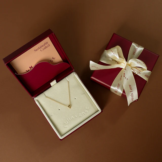 SOLID 9KT GOLD - Mini Heart 'Love Puff' Necklace - Image 5