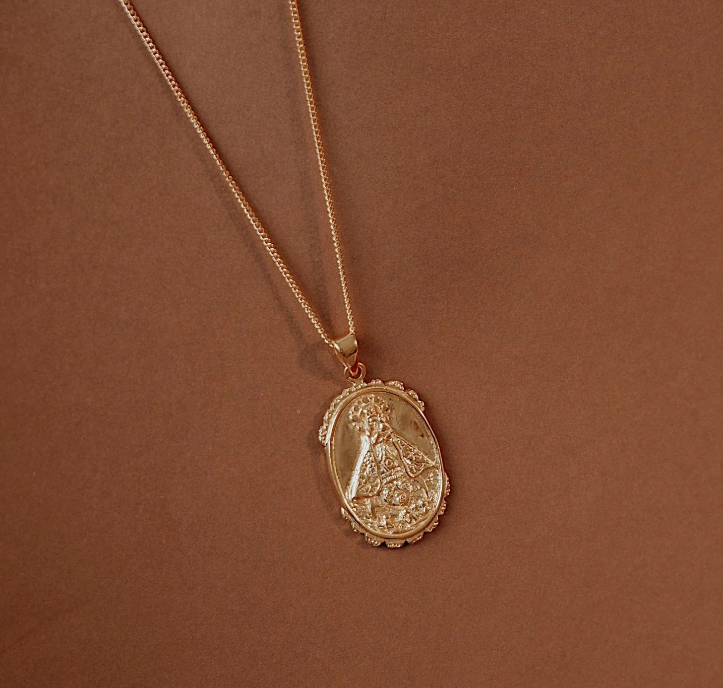 Our Lady of Charity - Patroness of Cuba - CHARM ONLY - Gold - Image 2