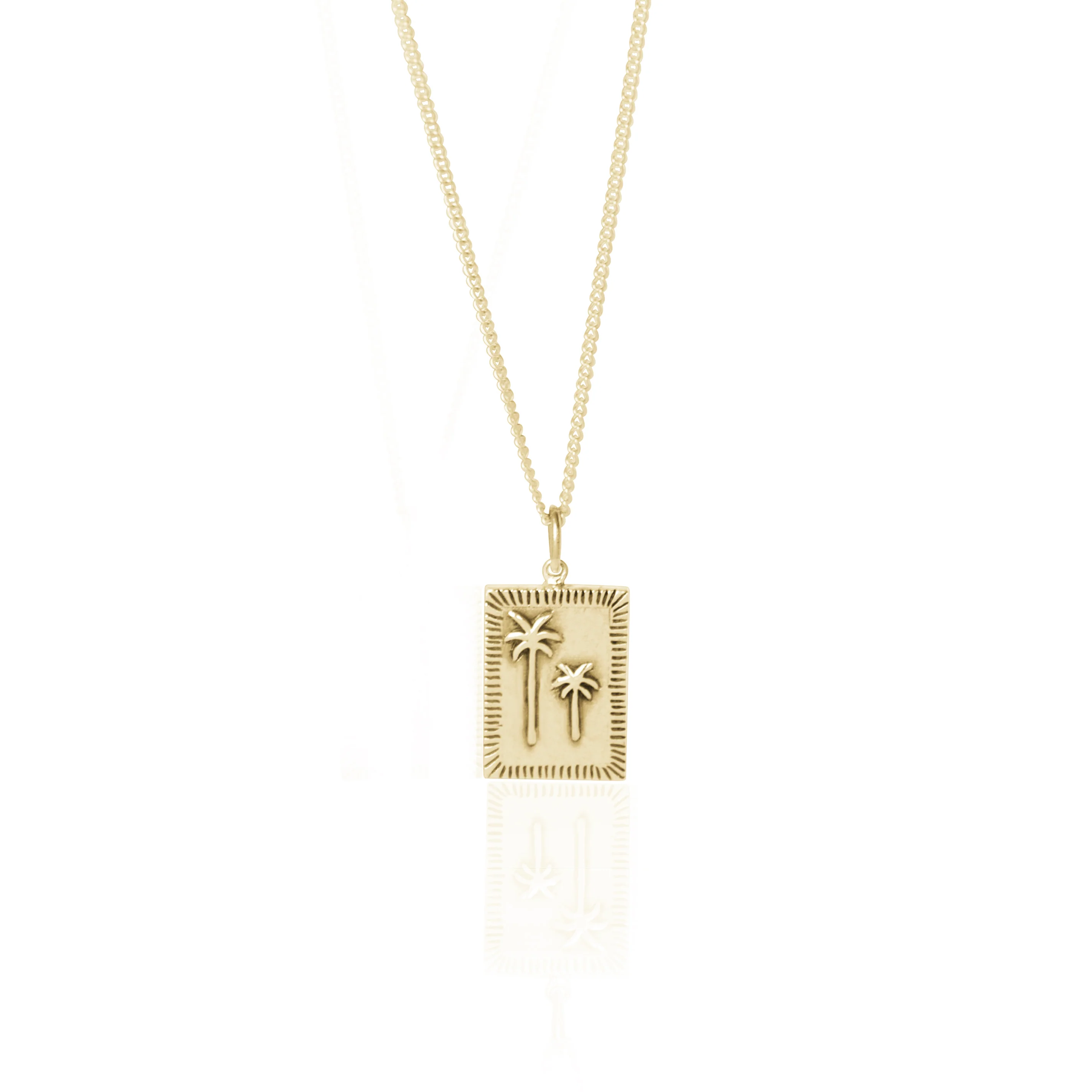 9KT SOLID GOLD - Pacific Palm Necklace