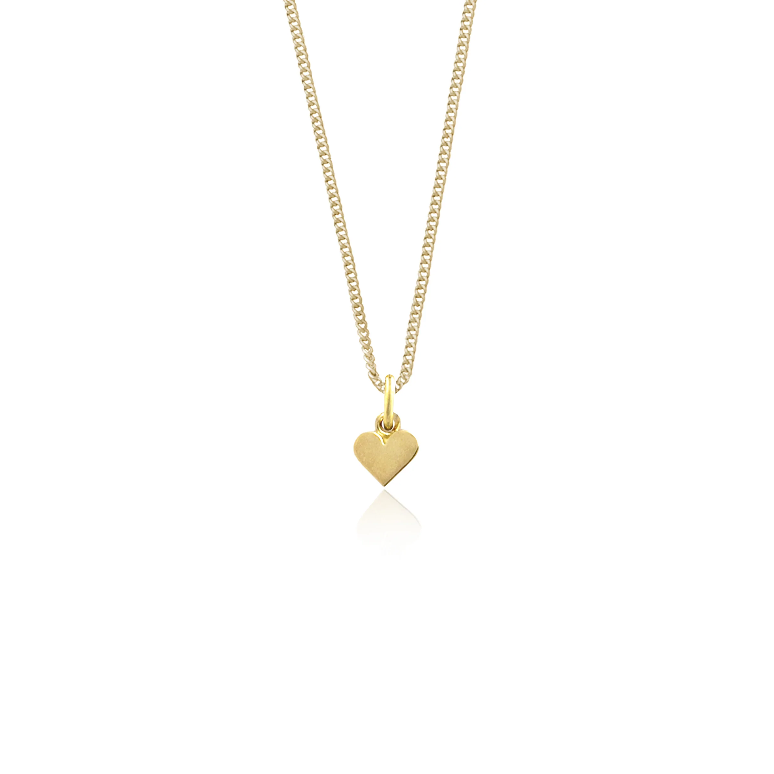9KT SOLID GOLD - Single Heart of Gold Necklace
