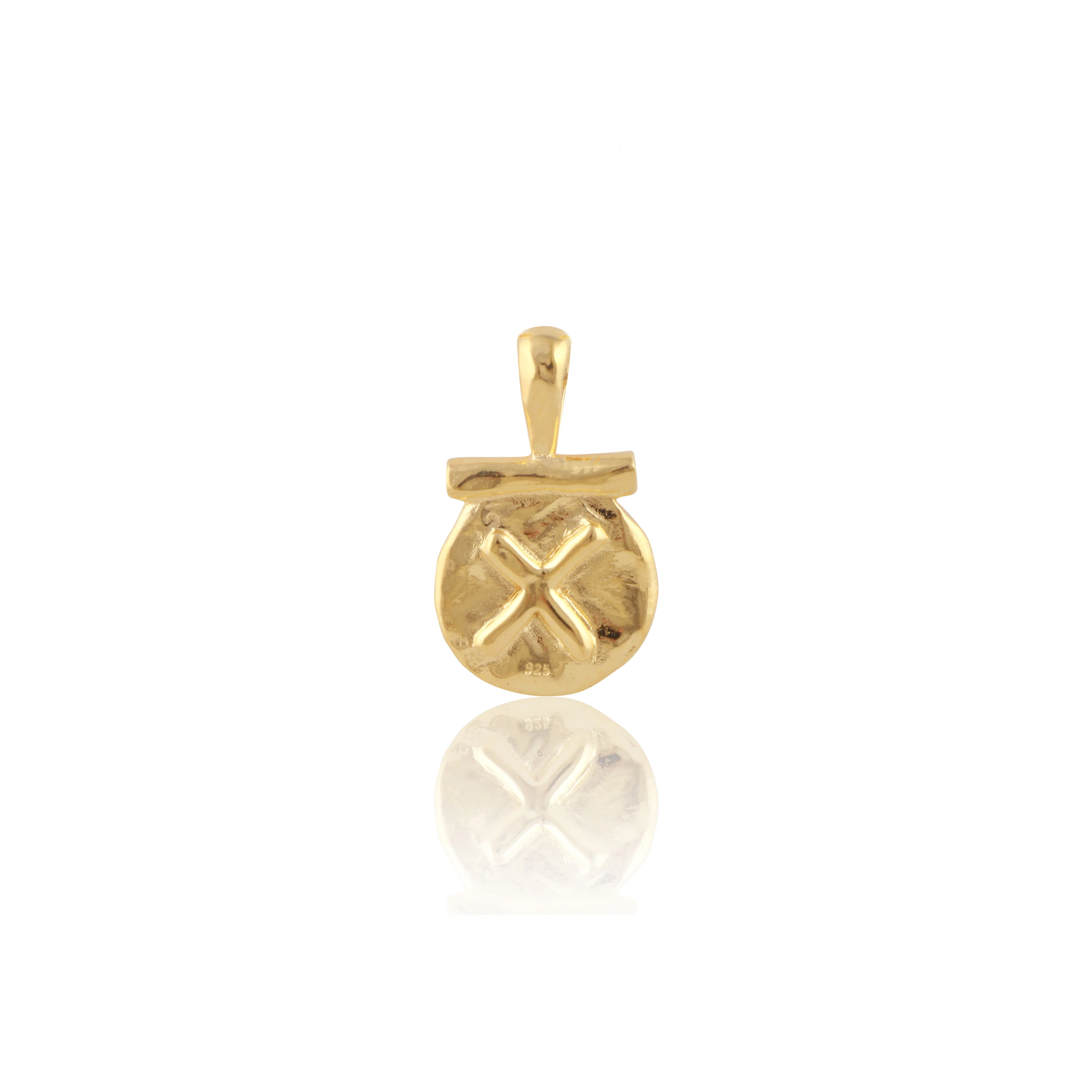 SOLID GOLD St Andrew - Patron Saint of Strength, Guidance & Hope CHARM ONLY - Gold - Image 6