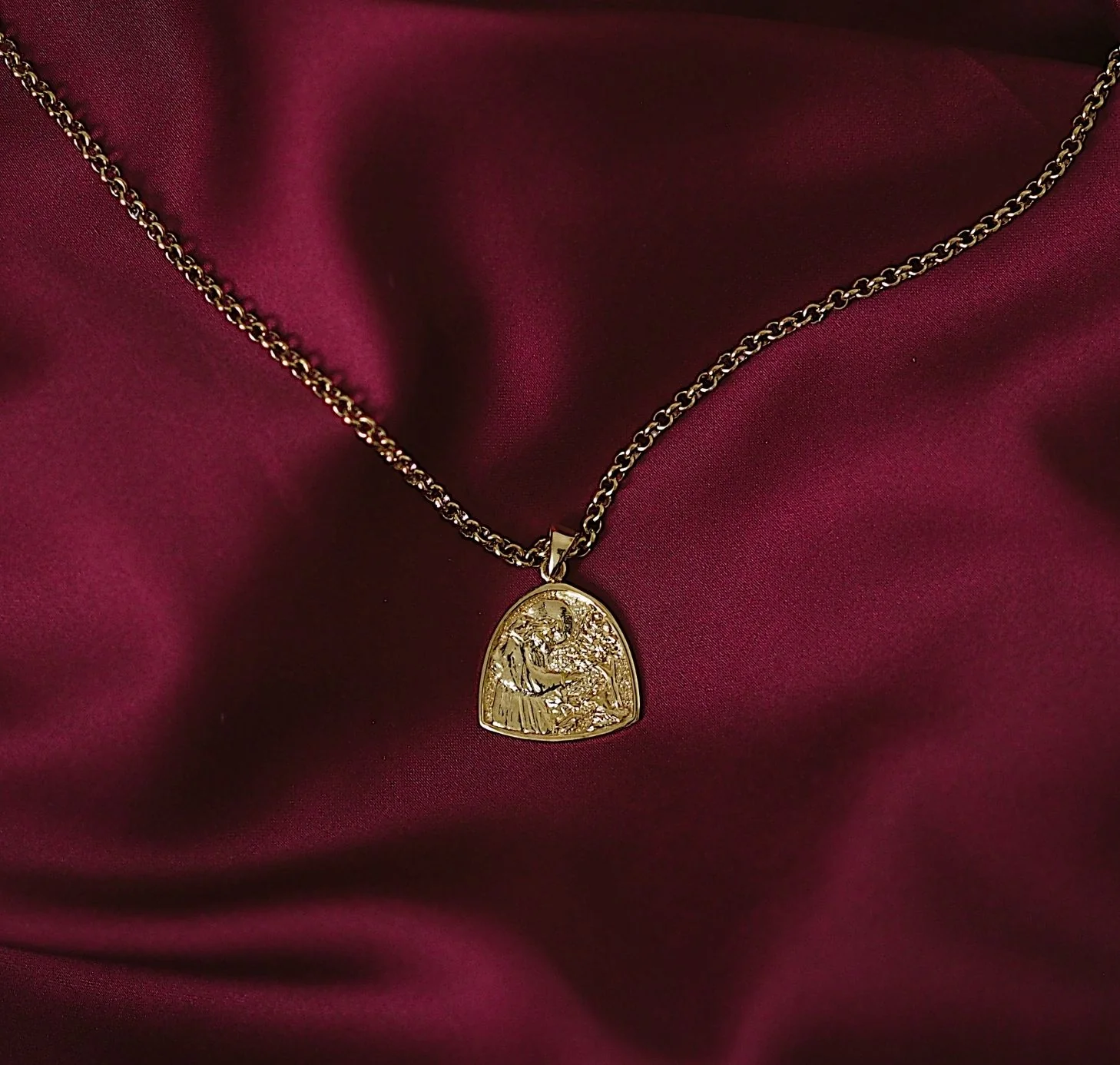 St Assisi - Patron Saint of Animals & Environment - CHARM ONLY - Gold - Image 5