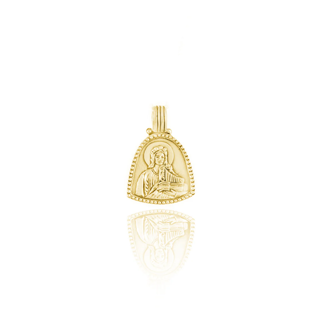 St Cecilia - Patroness of Music & Musicians - CHARM ONLY - Gold