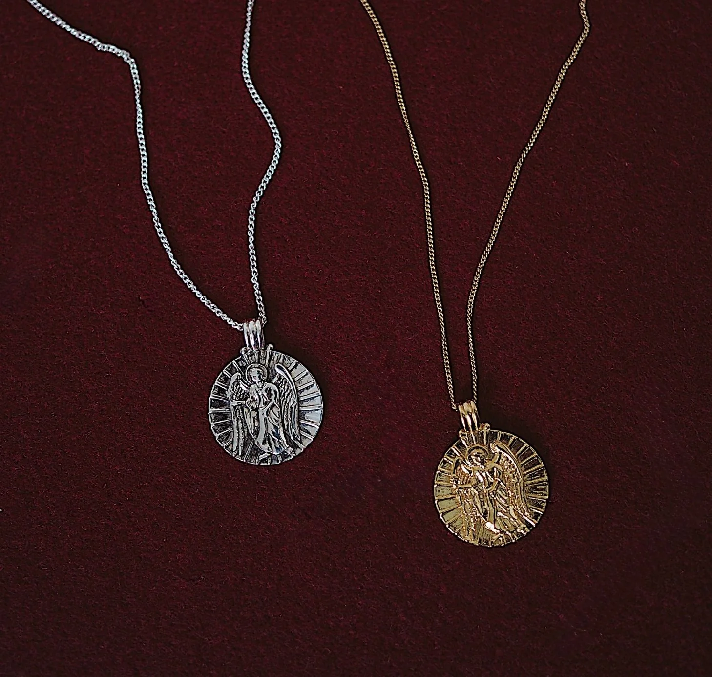 SOLID. GOLD St Gabriel - Archangel Saint of Communication - CHARM ONLY - Gold - Image 4