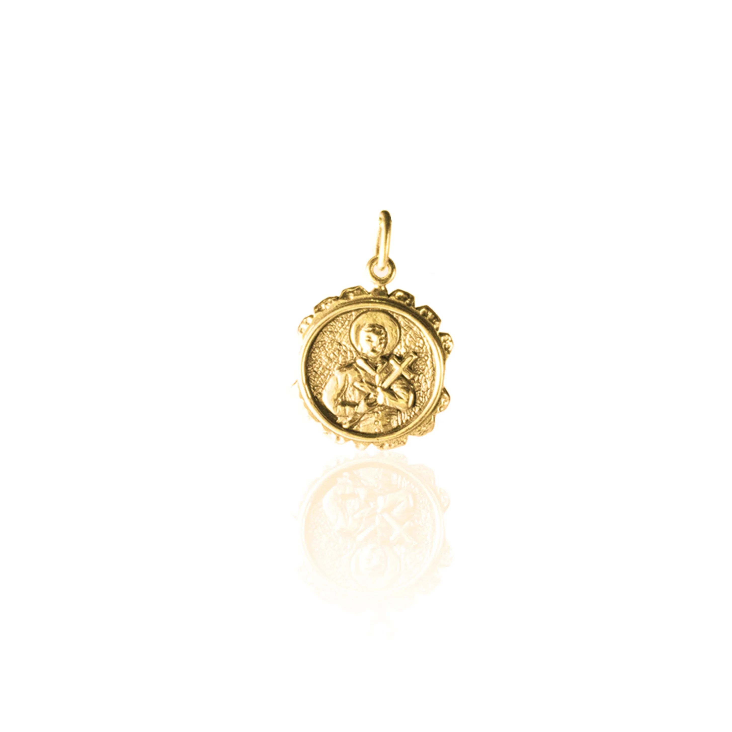 St Gerard - Saint of Motherhood - CHARM ONLY - Gold