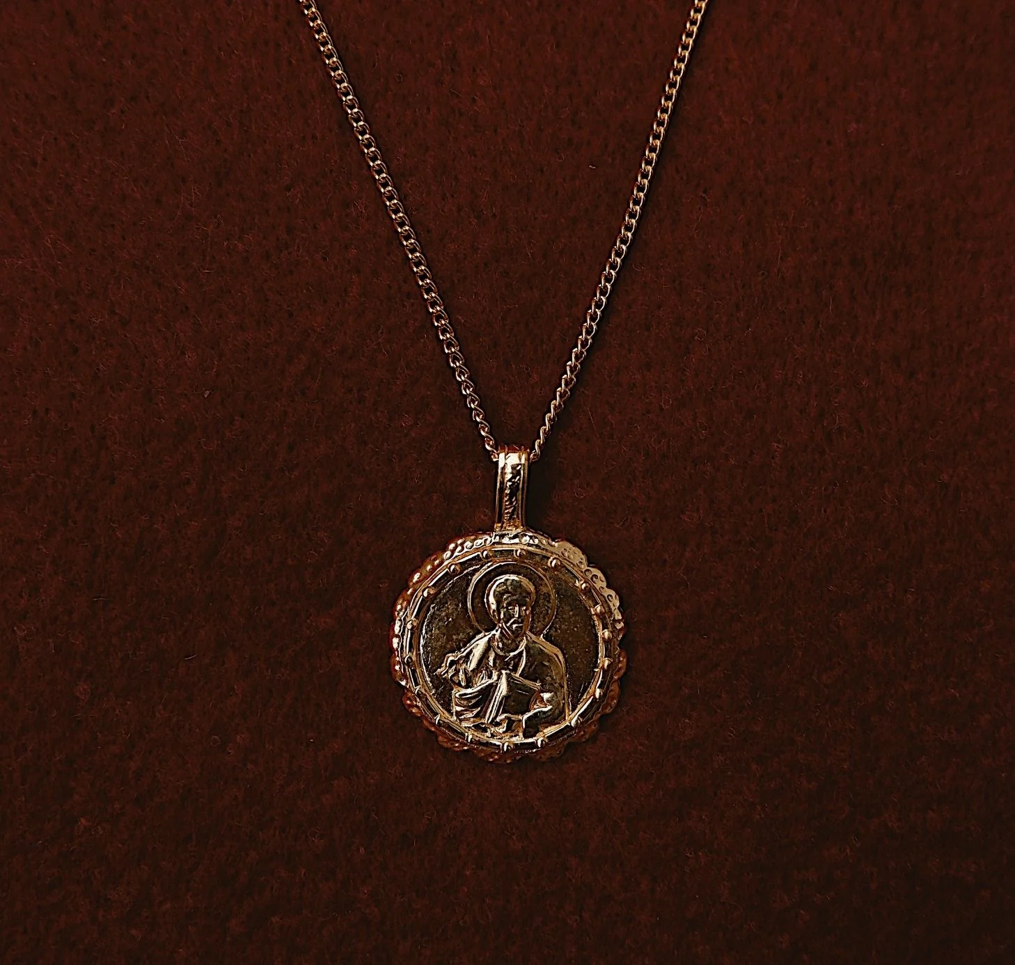 St Luke - Patron Saint of Creativity & Artists - CHARM ONLY - Gold - Image 2