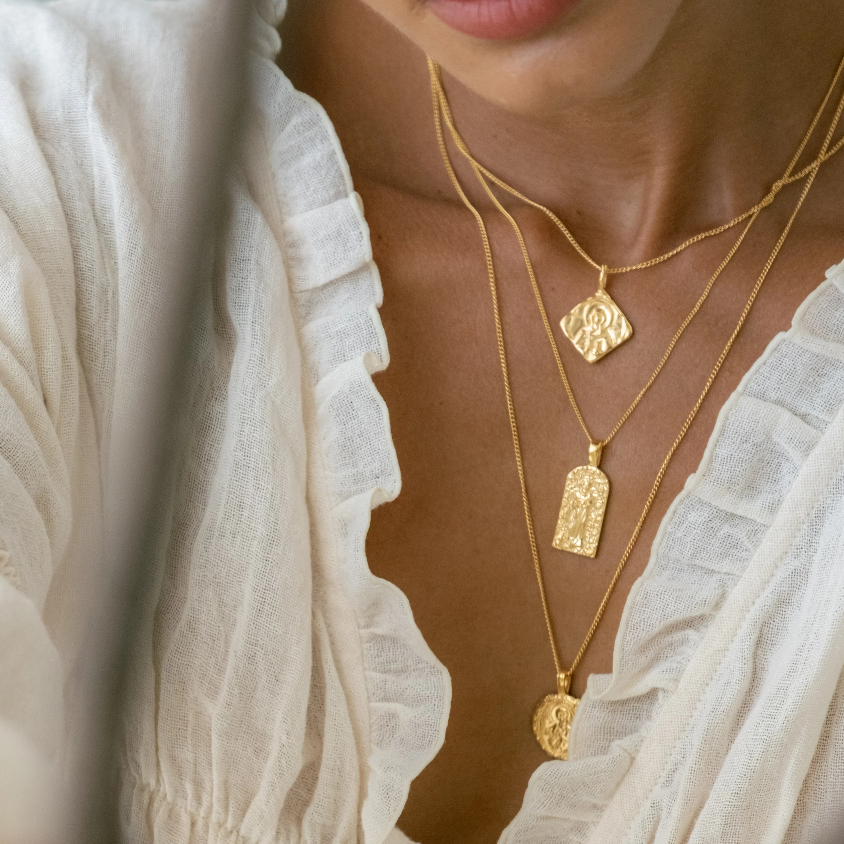 SOLID GOLD St Martha - Patron Saint of Cooking & Devoted Service Charm Only - Gold - Image 4