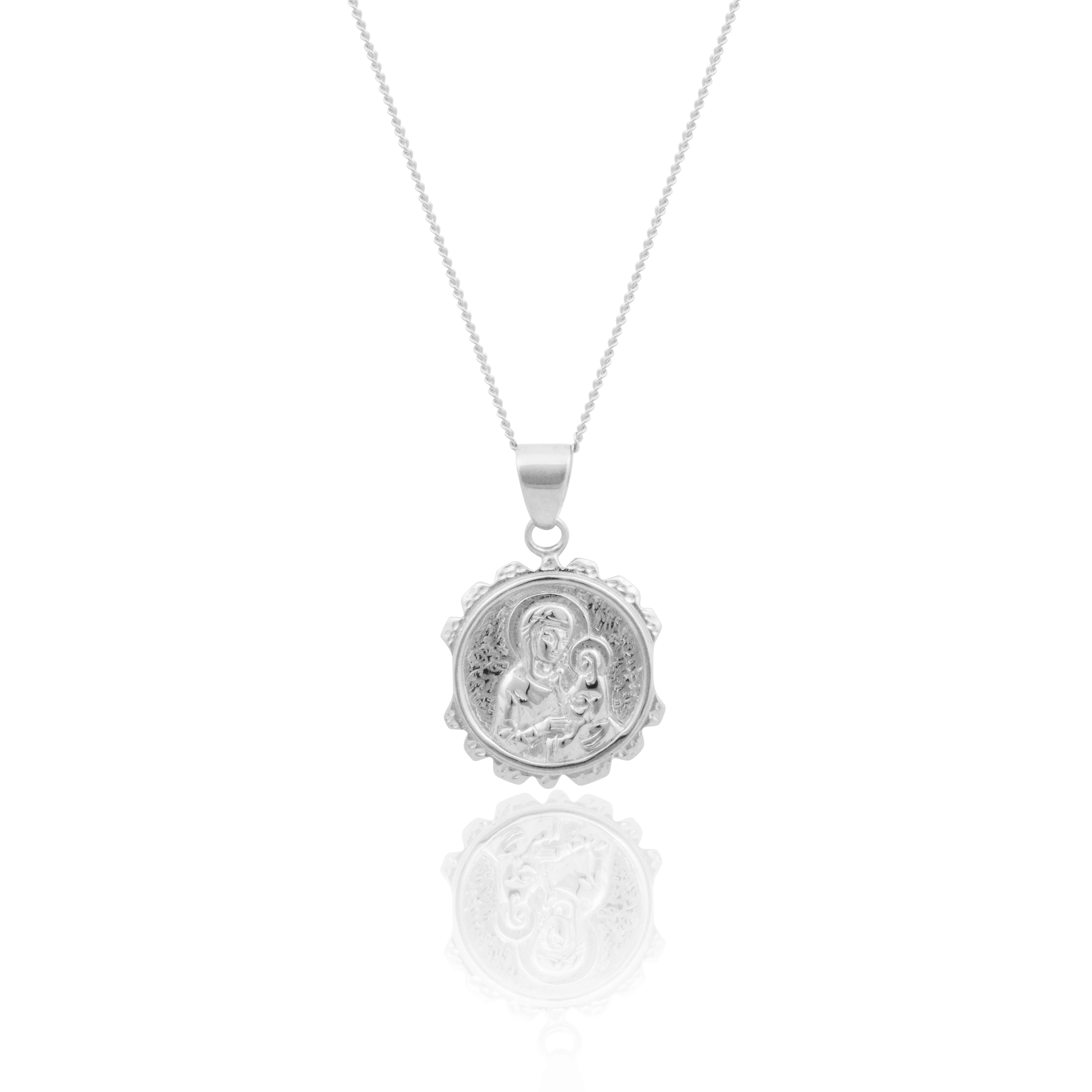 St Anne - Patron Saint of Mothers, Grandmothers & Educators - Silver - Image 3