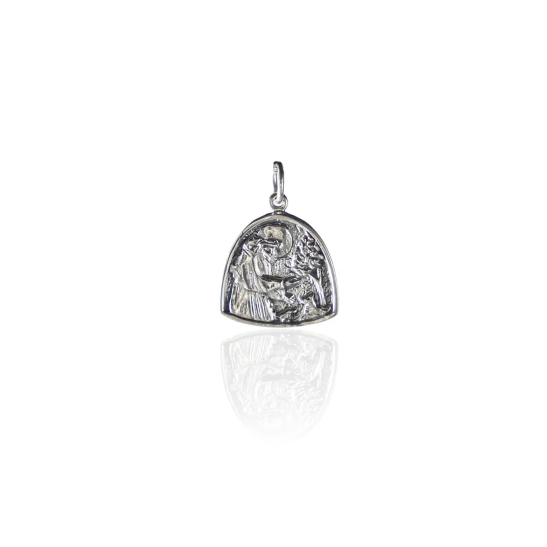 St Assisi - Saint of Animals & Environment - CHARM ONLY - Silver