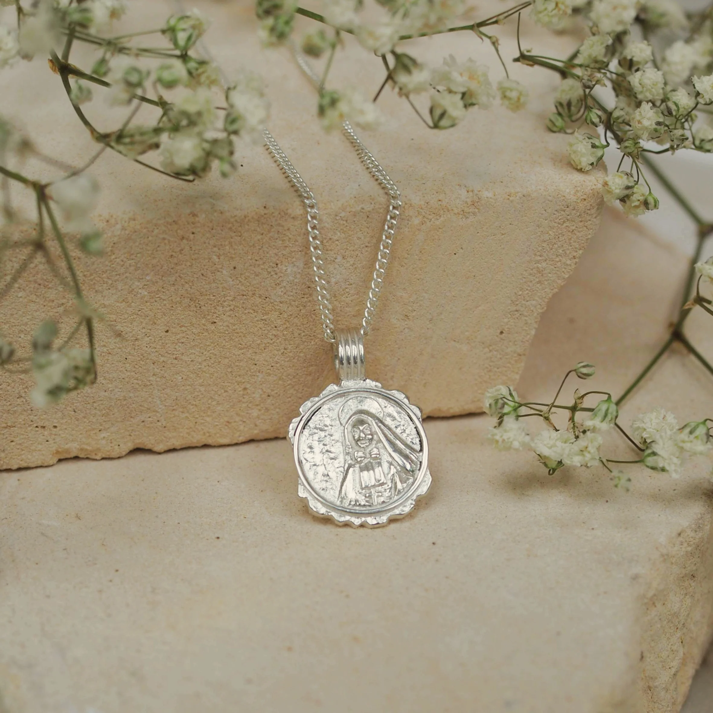 St Cabrini - Patron Saint of Immigrants - Silver - Image 5