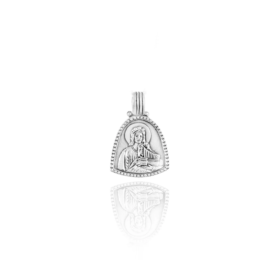 St Cecilia - Patroness of Music & Musicians - CHARM ONLY - Silver