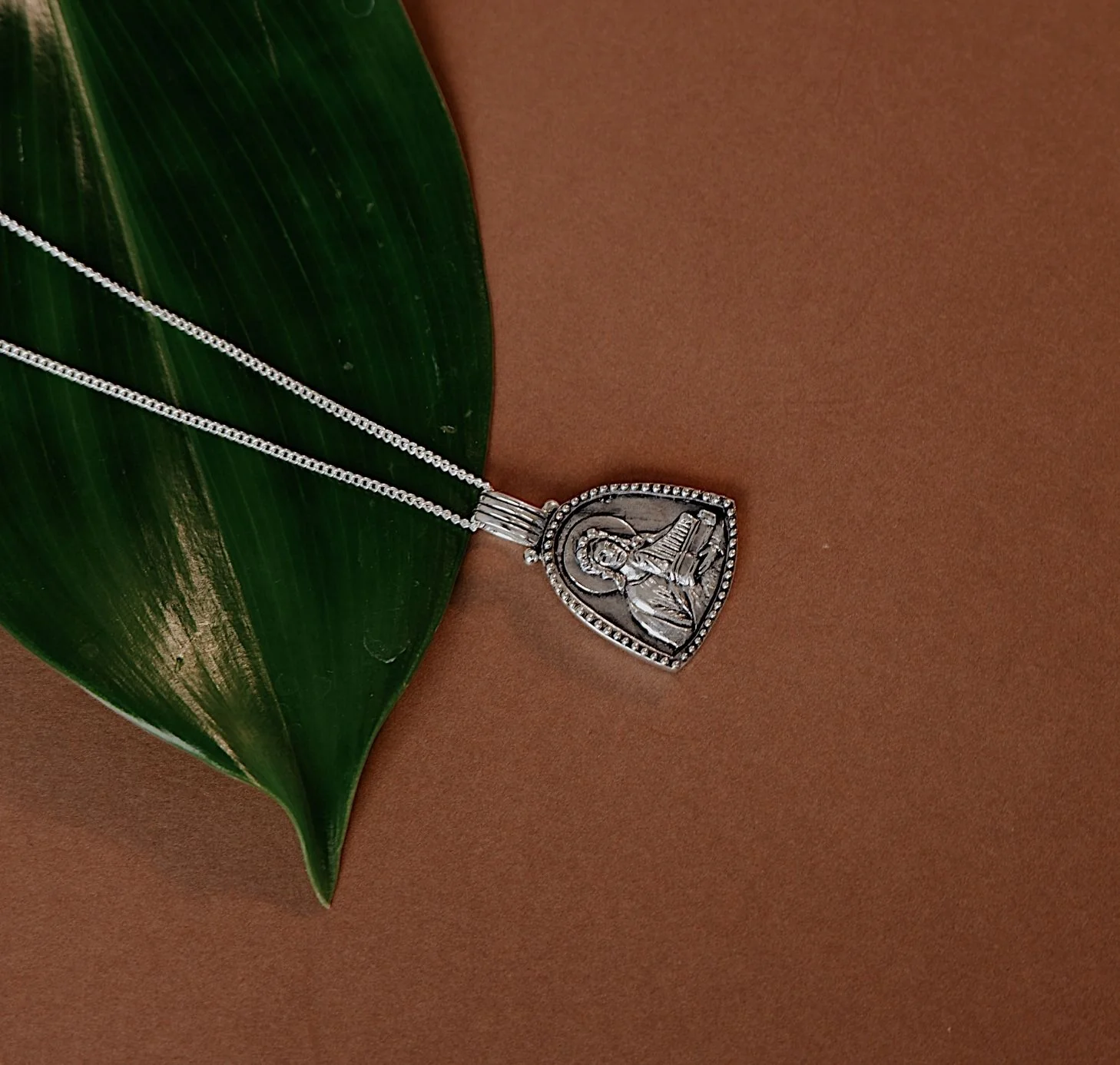 St Cecilia - Patroness of Music Necklace - Silver - Image 5