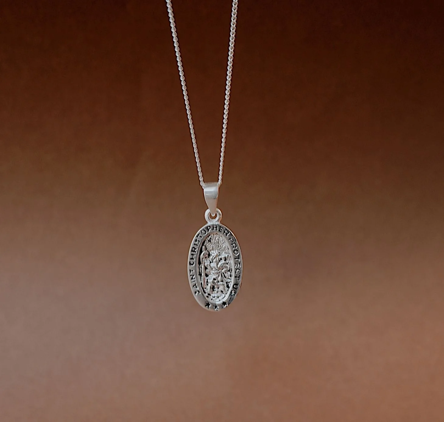 St Christopher - Saint of Safe Travel & Travellers CHARM ONLY - Silver - Image 4