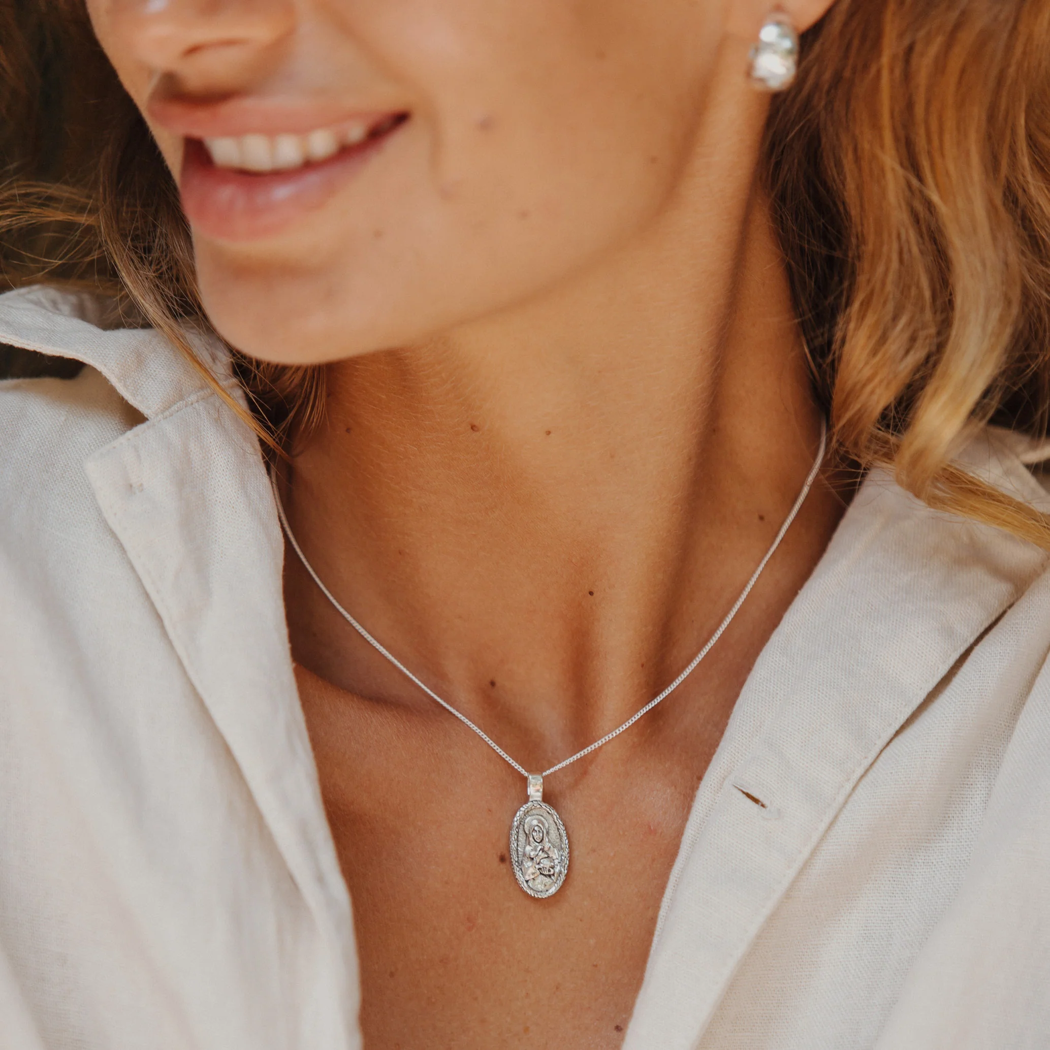 St Melangell - Patron Saint of Small Animals - CHARM ONLY - Silver - Image 3