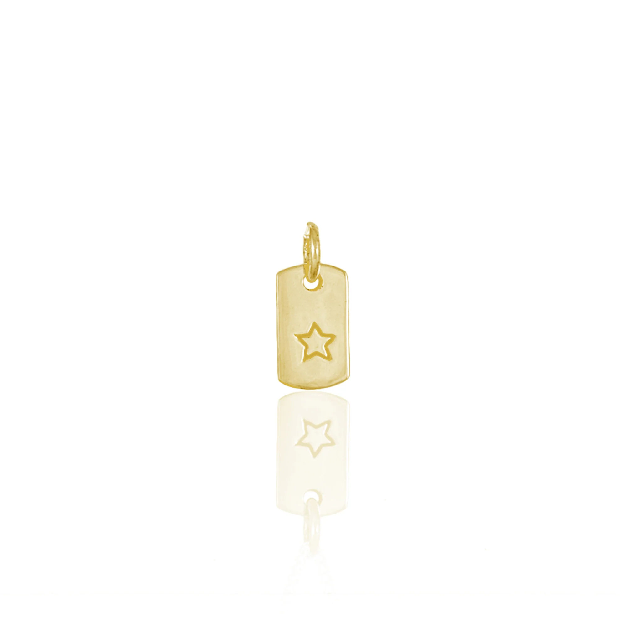 Starry Nights - Rectangle Charm - Gold