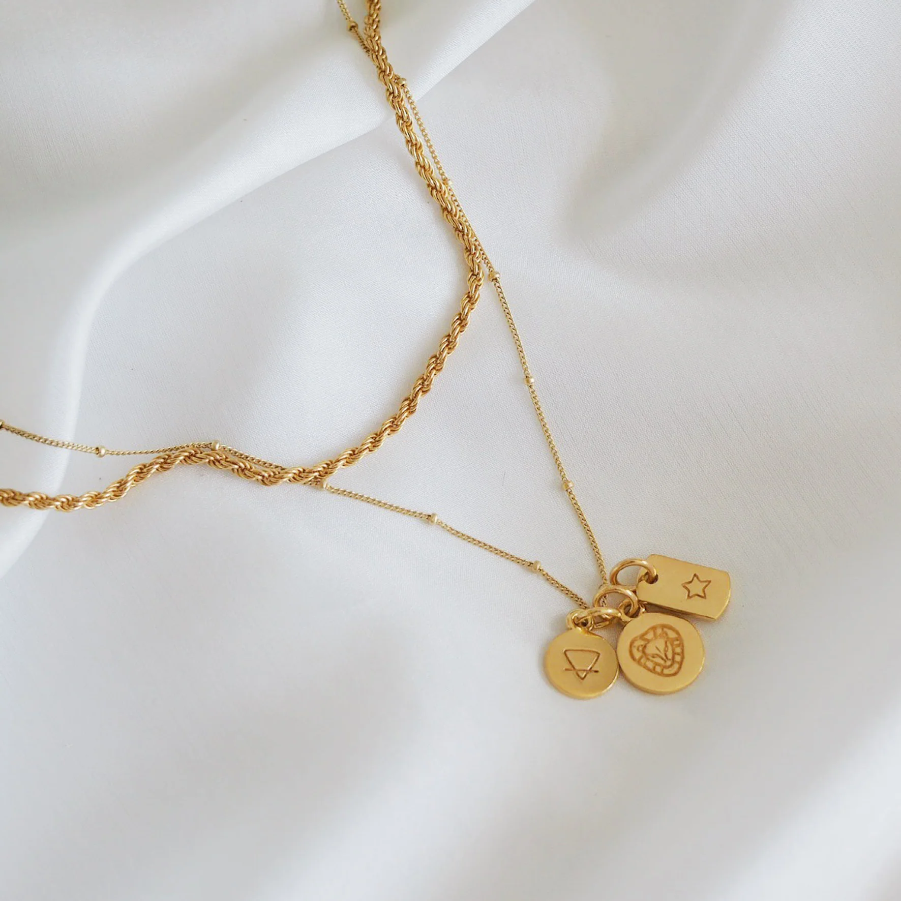 Starry Nights - Rectangle Charm - Gold - Image 5