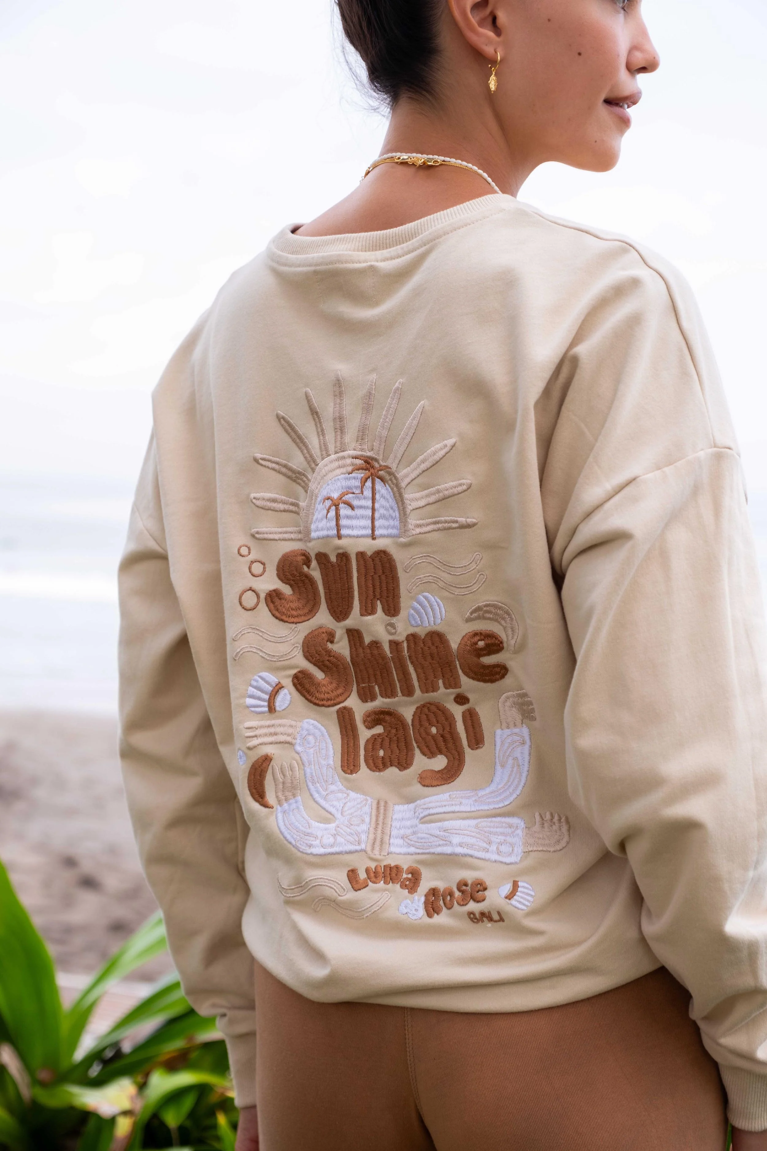 Sunshine Lagi Oversized Jumper *Limited Edition* - Sand - Image 4