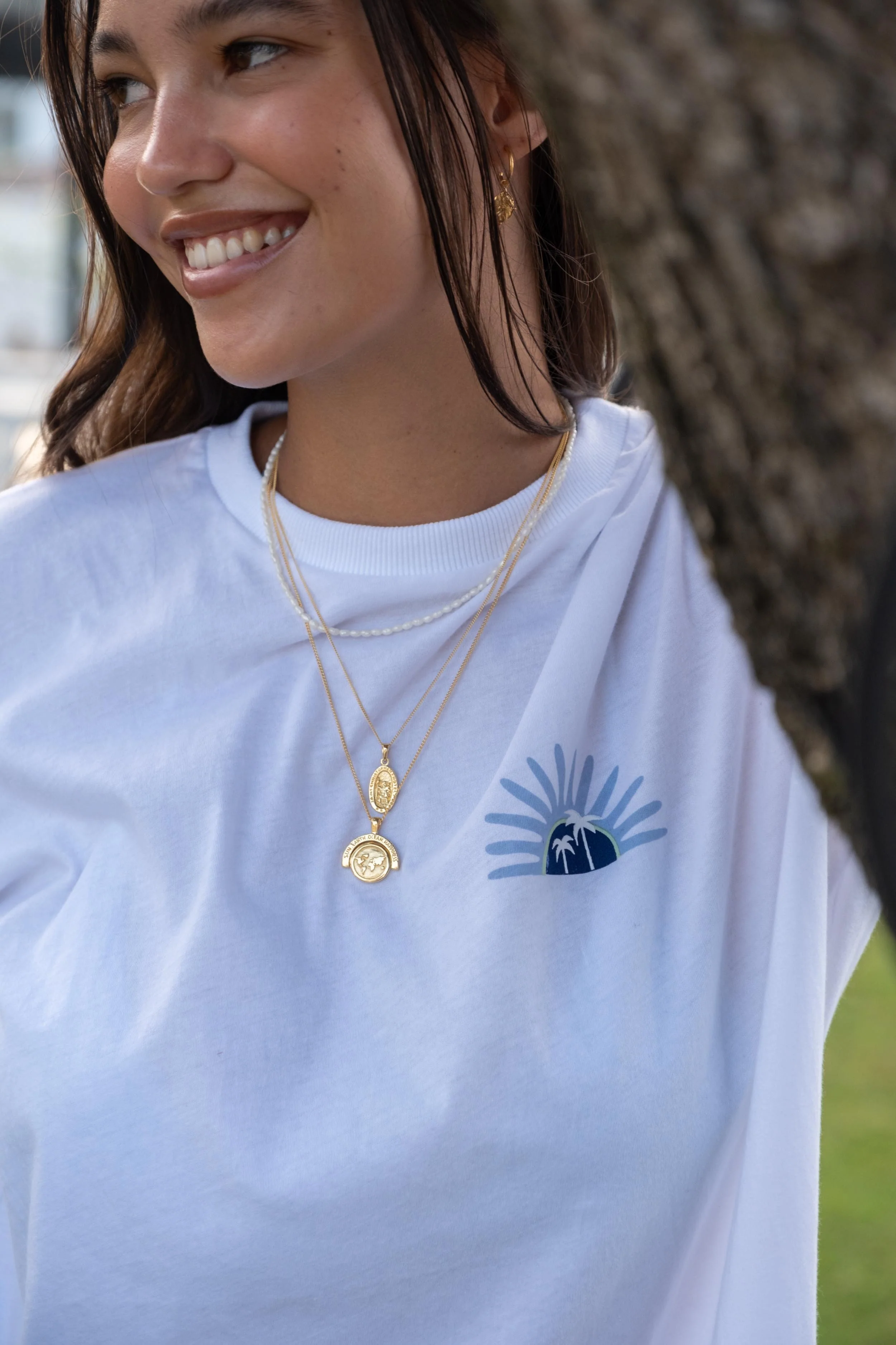 Sunshine Lagi Oversized Tee *Limited Edition* - Organic Cotton - Coconut - Image 4