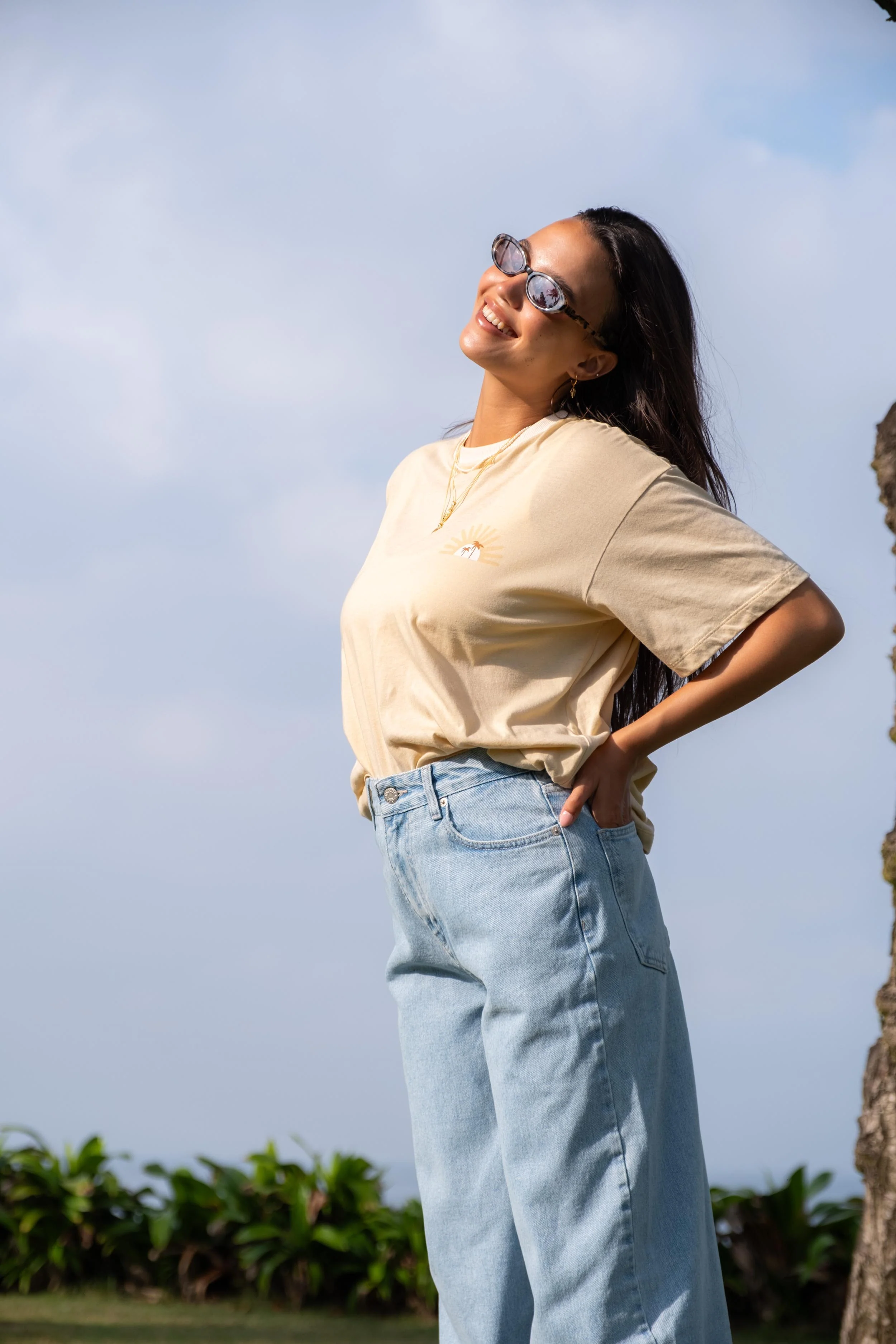 Sunshine Lagi Oversized Tee *Limited Edition* - Organic Cotton - Sand - Image 6