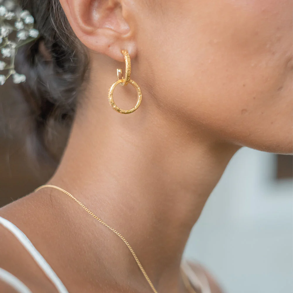 Support Earrings -  Gold - Image 2