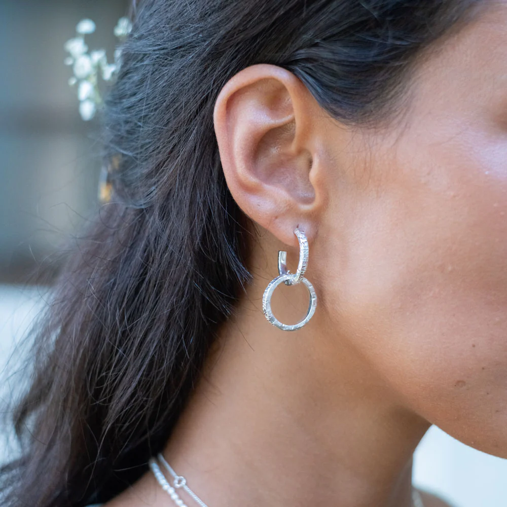 Support Earrings - Silver - Image 2