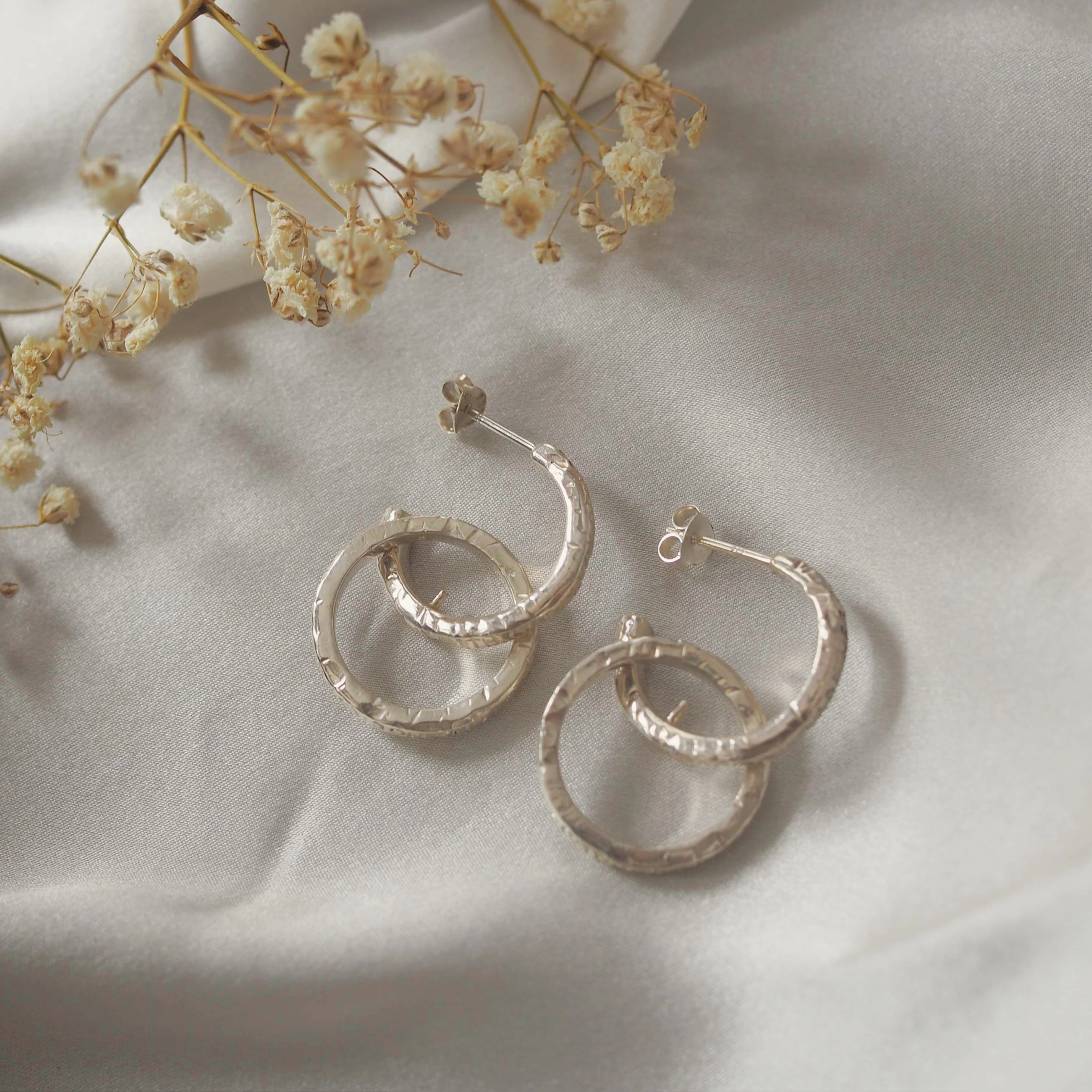 Support Earrings - Silver - Image 3