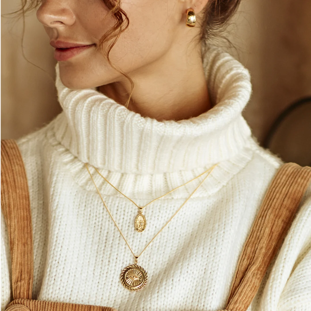 SUZANNE 'PROTECTION' NECKLACE PENDANT - GOLD - Image 6