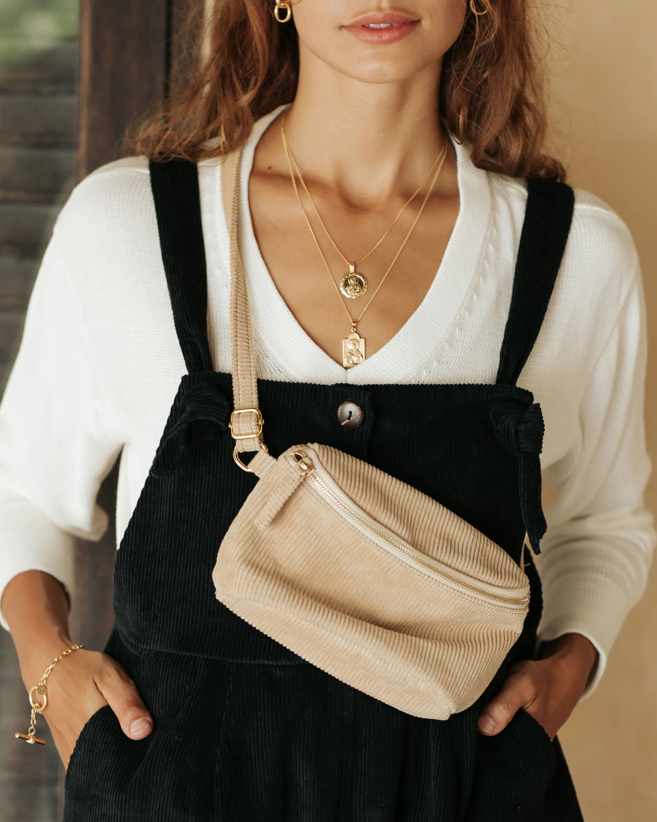 The Benny Bag - Light Cinnamon Corduroy **ORGANICALLY DYED** - Image 2
