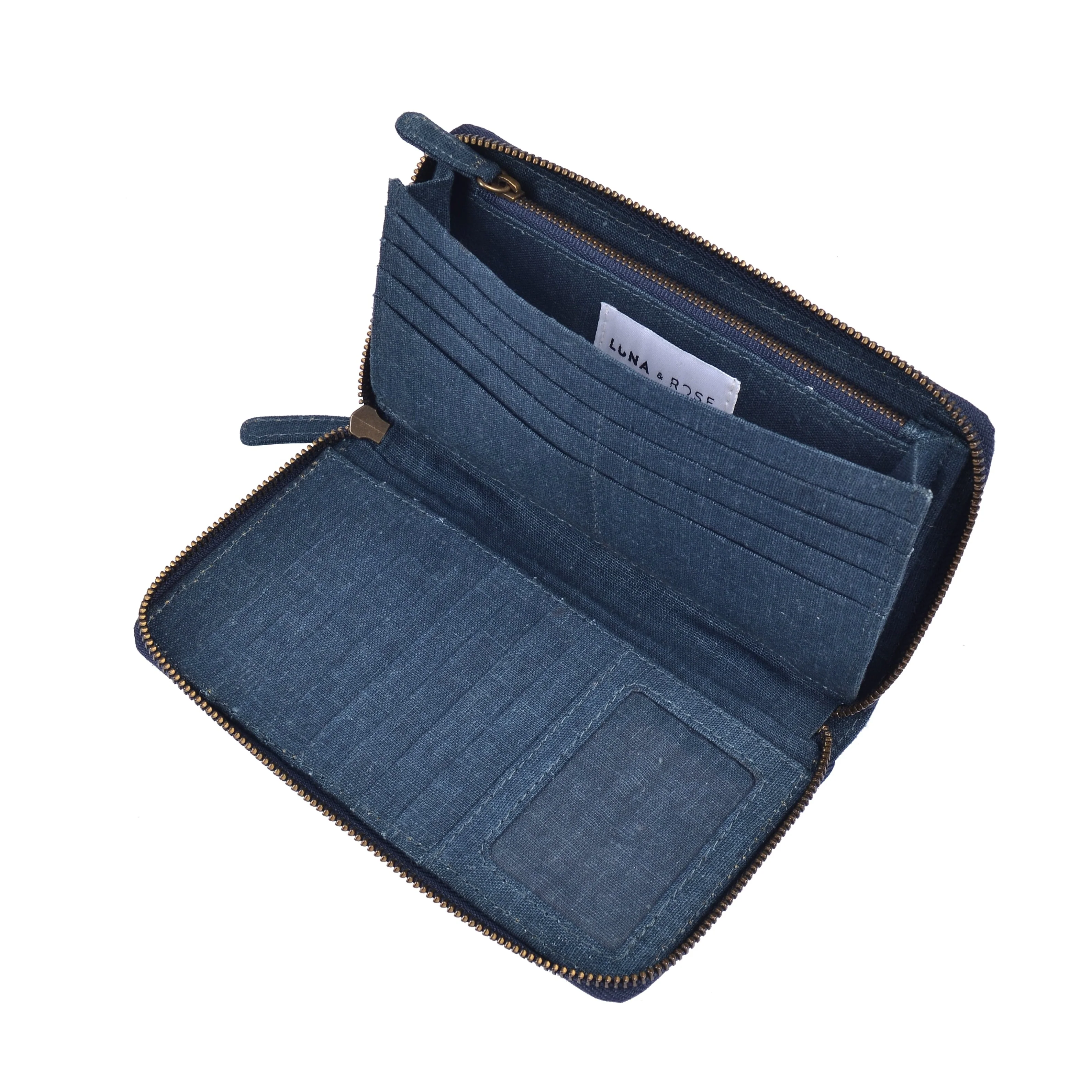 The Gary Wallet - Ocean Blue **Organically Plant Dyed** - Image 3