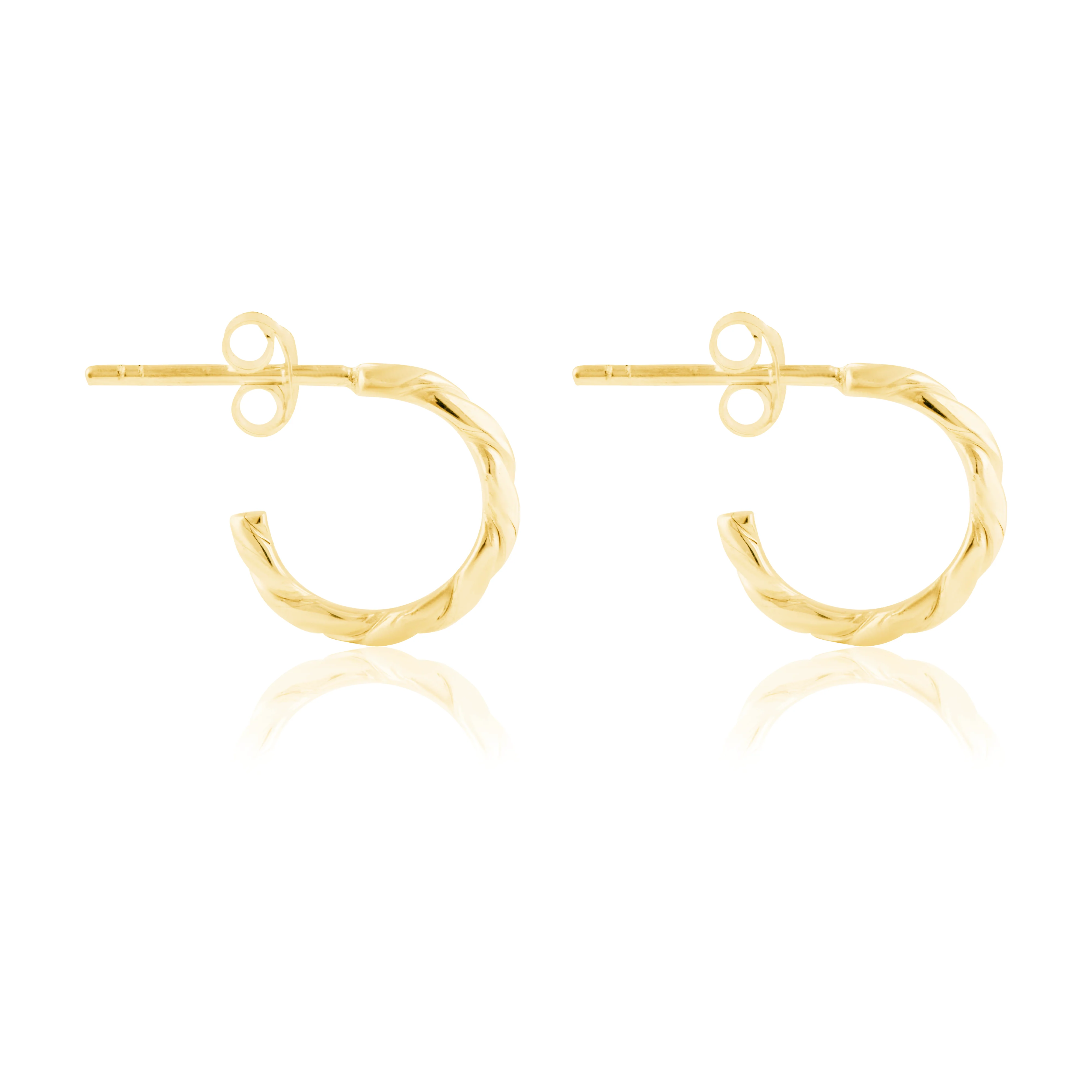The Hudson Twisted Hoops 12mm - Gold - Image 6