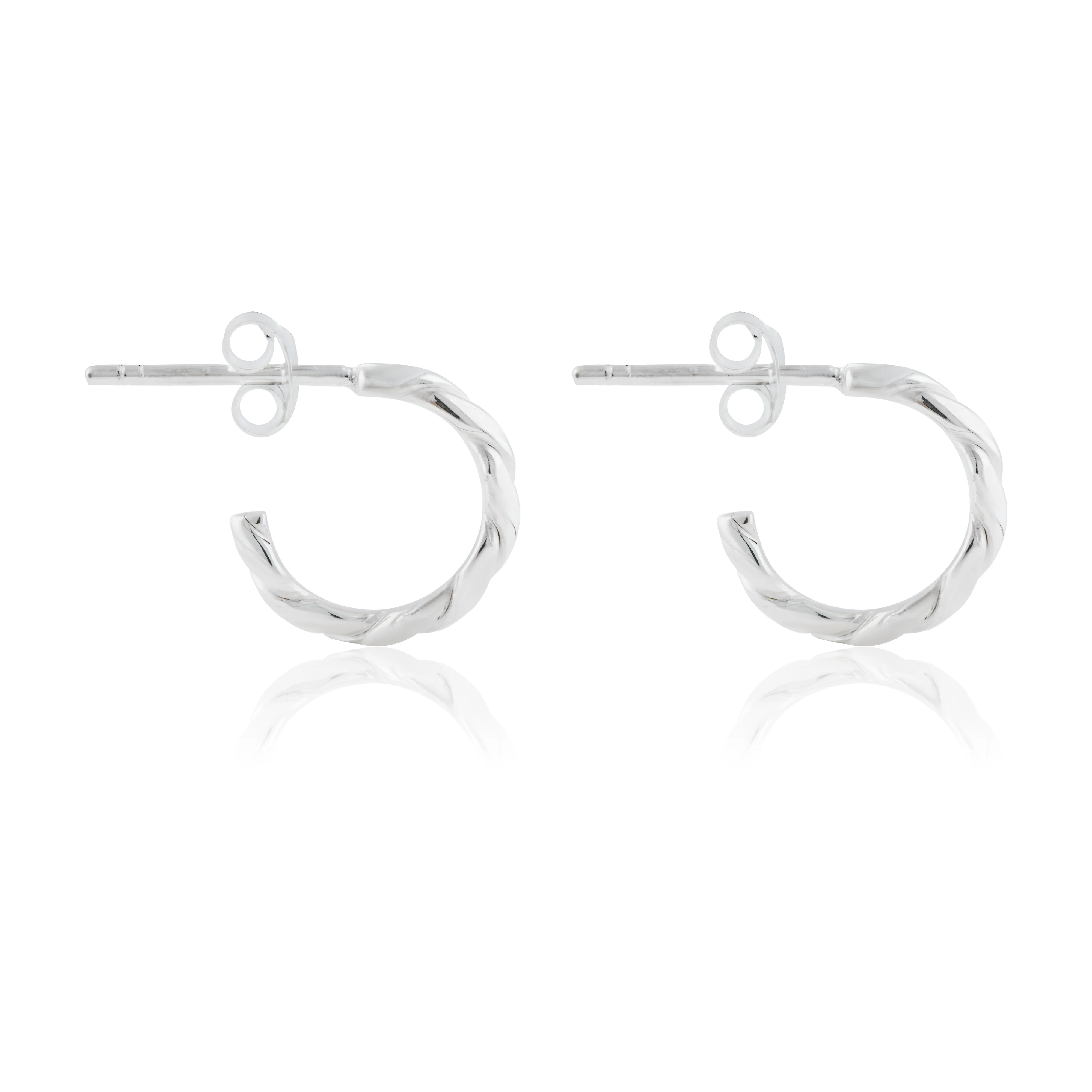The Hudson Twisted Hoops 12mm - Silver - Image 5