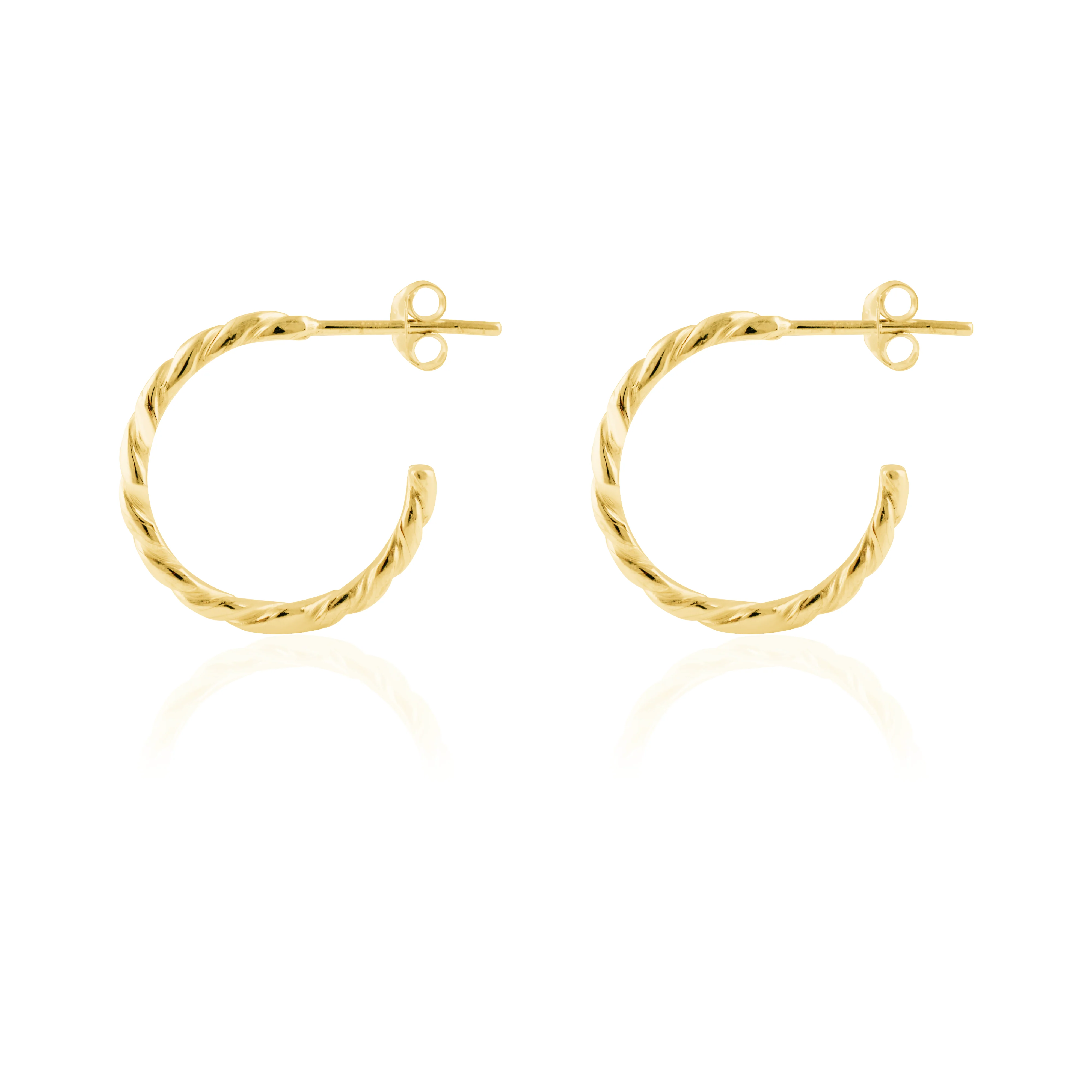 The Hudson Twisted Hoops 20mm - Gold - Image 6