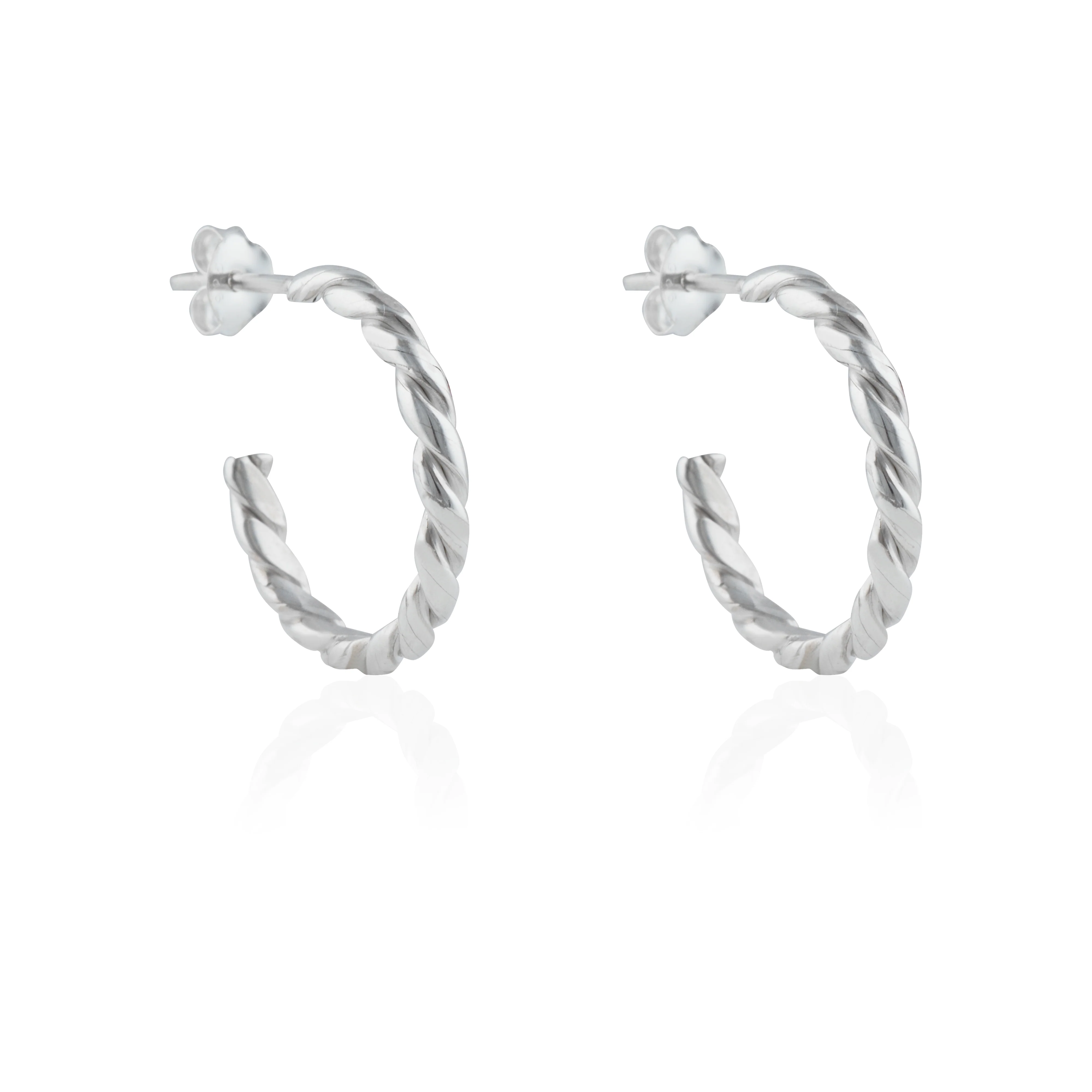 The Hudson Twisted Hoops 20mm - Silver