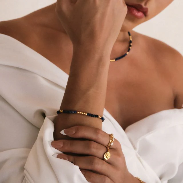The Indigo Tide Bracelet - Gold - Image 5