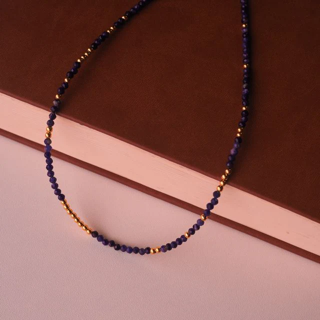 The Indigo Tide Necklace - Gold - Image 6