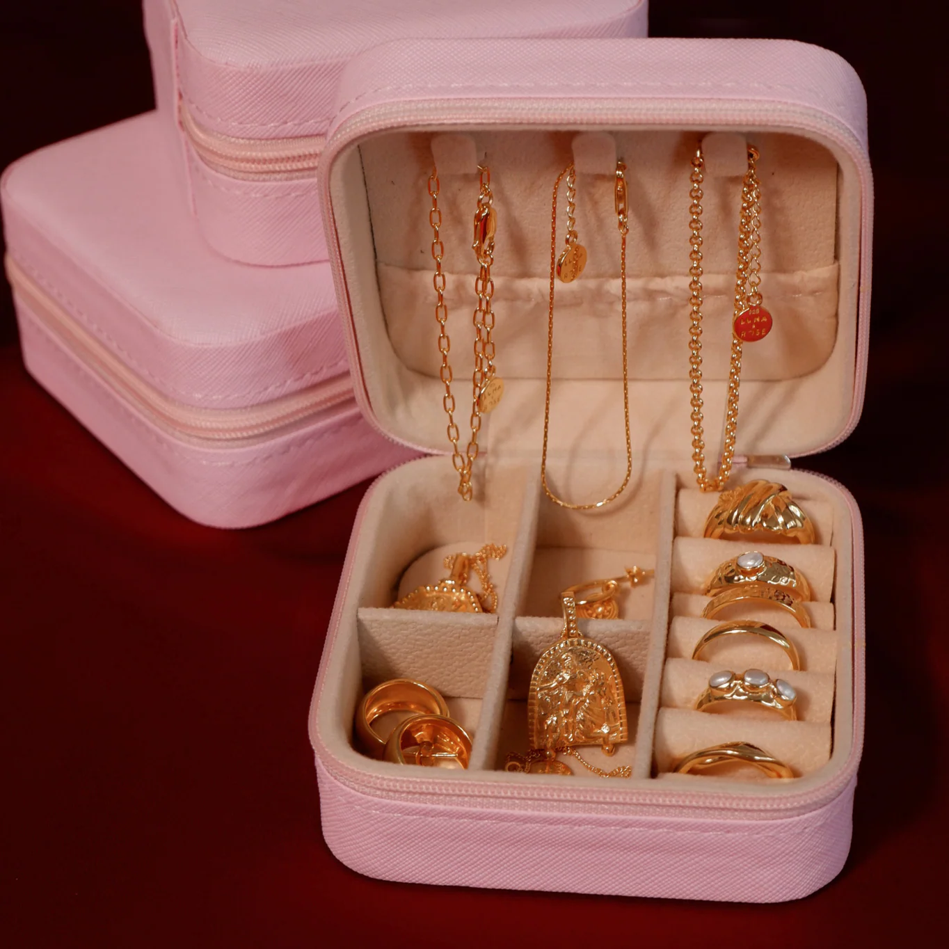The Jessie Jewellery Travel Case - Blush - Image 3