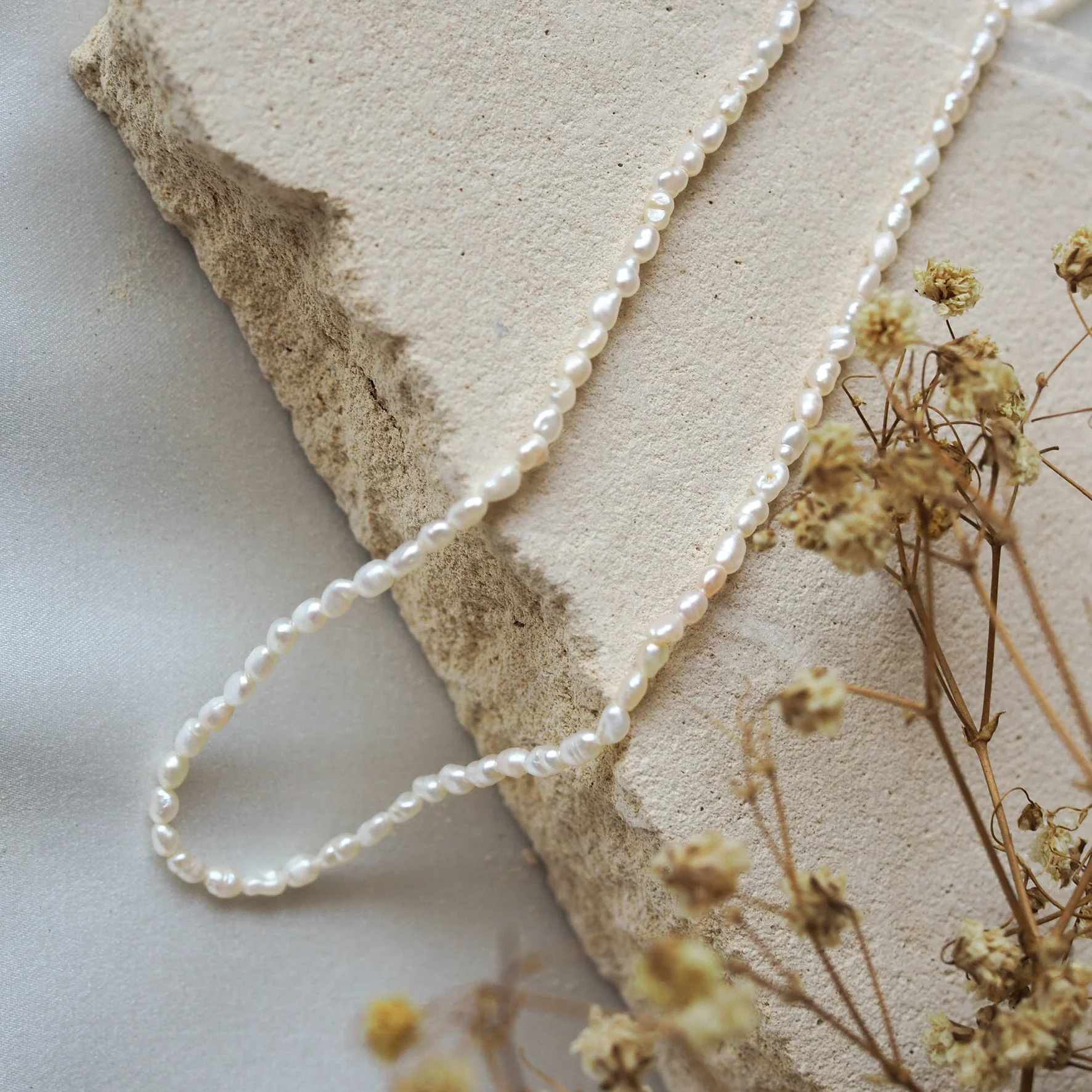 Timeless Mini Pearl Necklace - Silver - Image 2