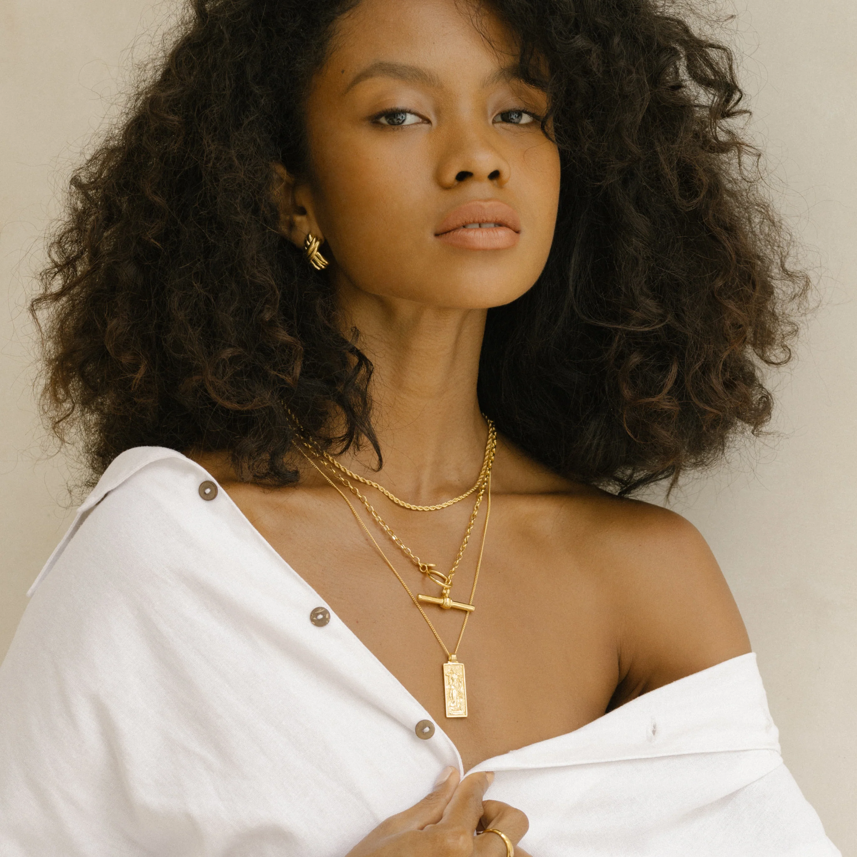 Tina Turner Plaited Earrings - Gold - Image 4