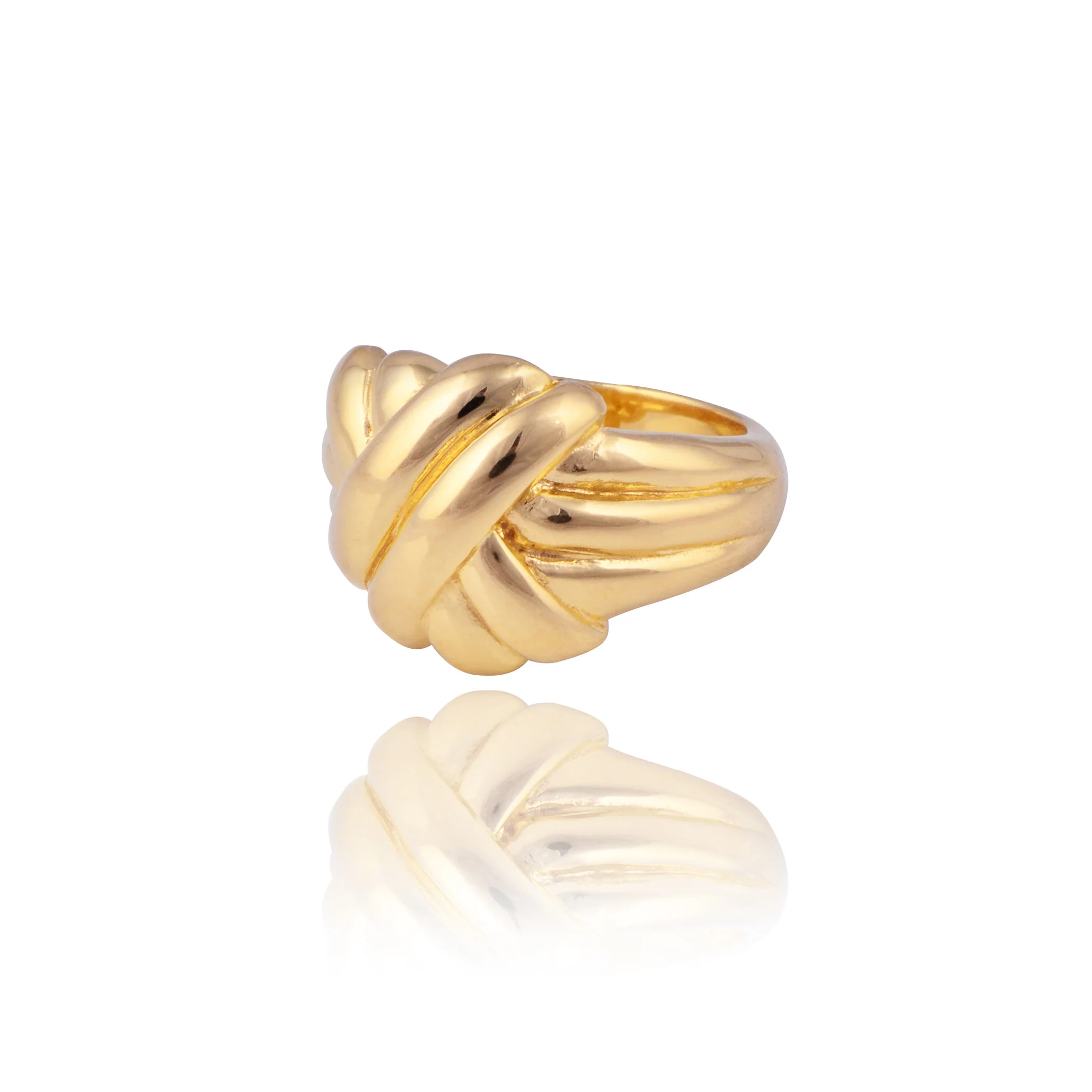 Tina Turner Plaited Ring - Gold - Image 5
