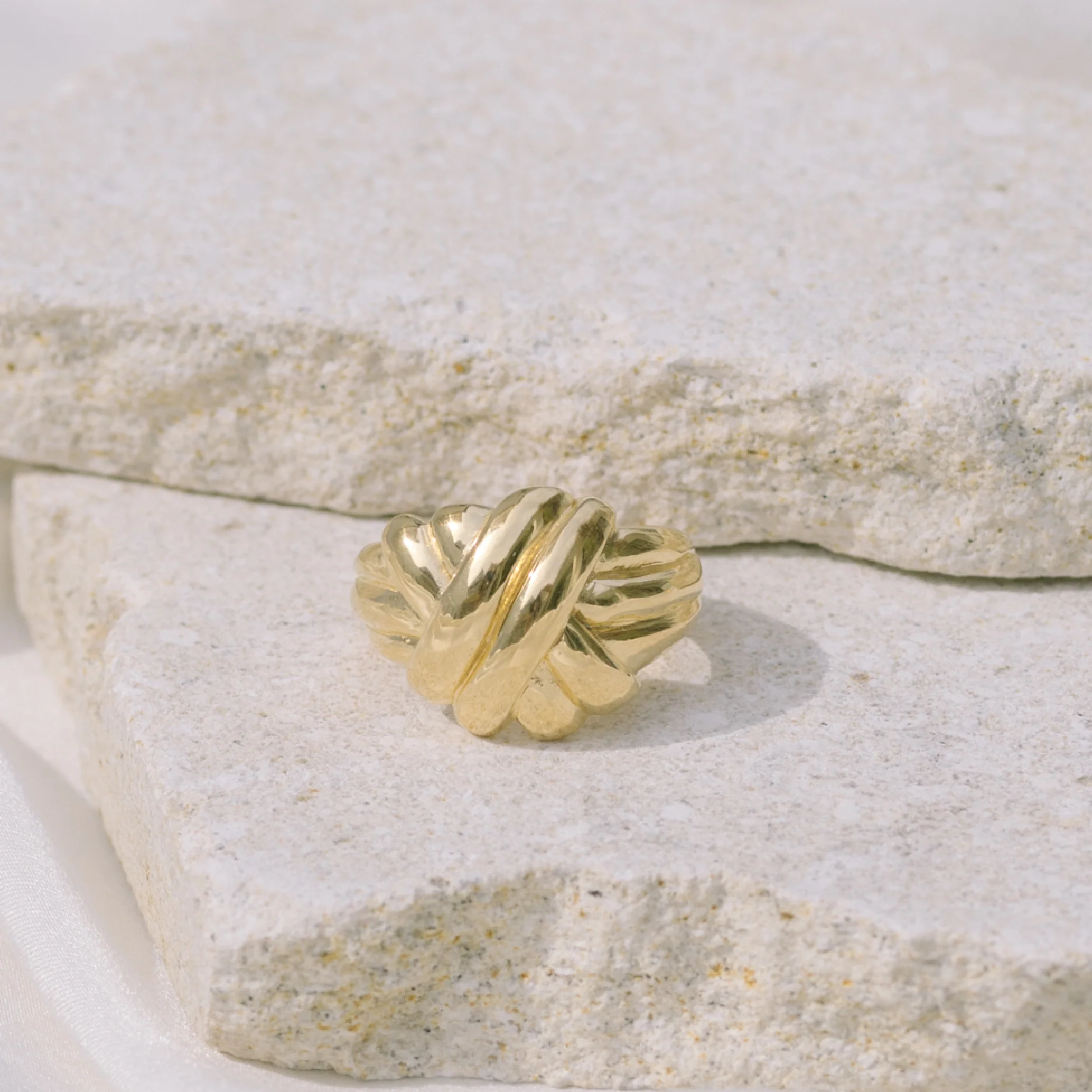 Tina Turner Plaited Ring - Gold - Image 8