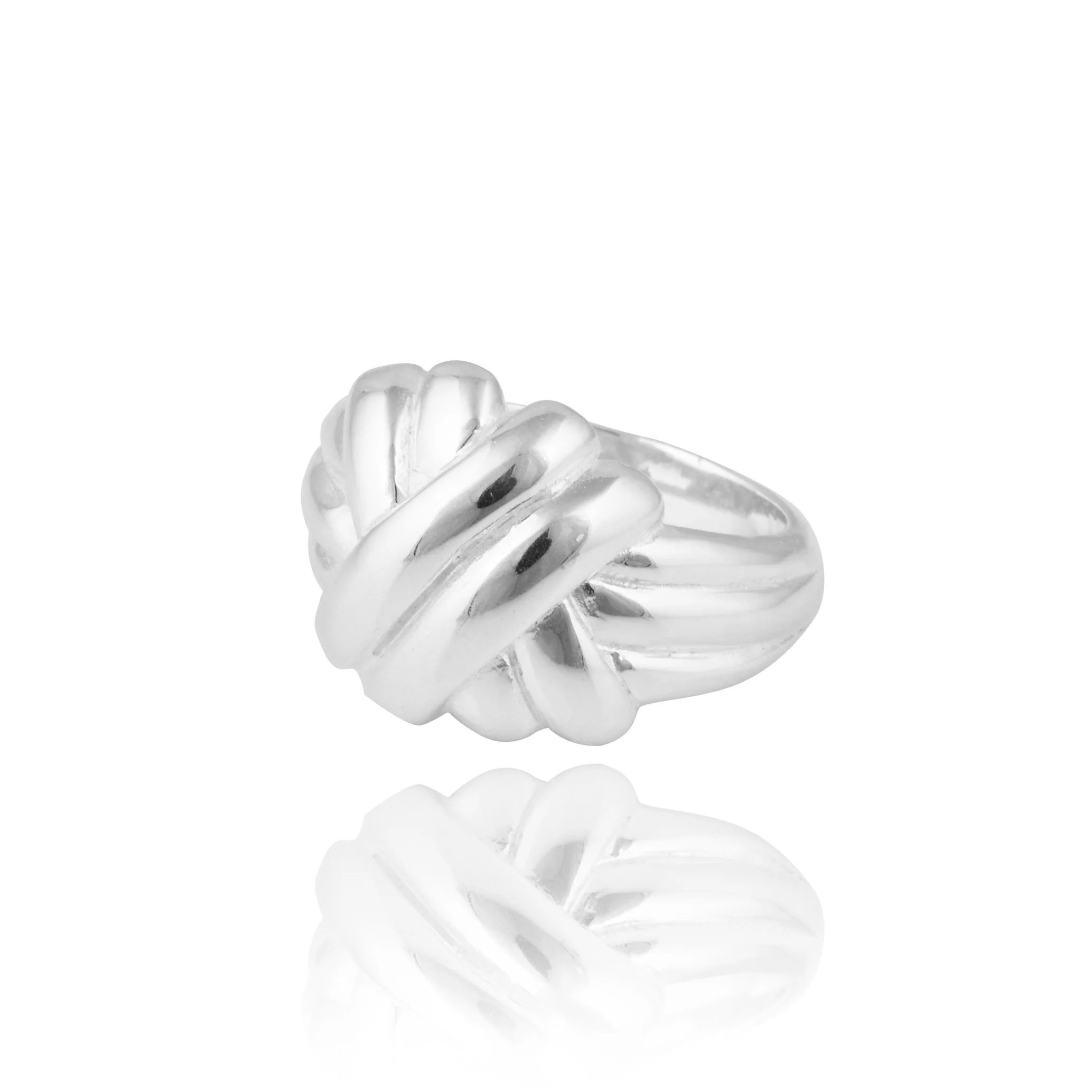 Tina Turner Plaited Ring - Silver - Image 5