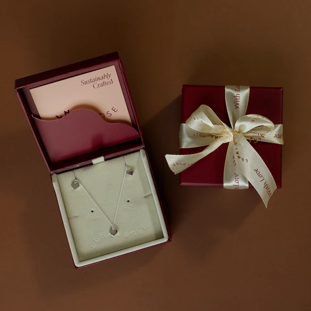 Triple Heart of Gold Necklace - (Silver) - Image 6