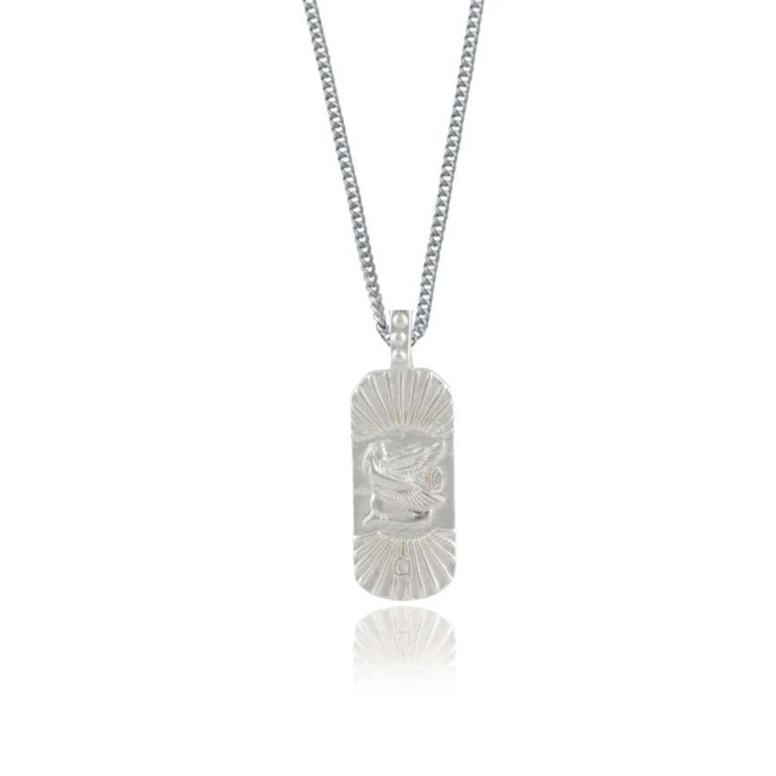 Truth & Good Luck Necklace (Reversible) -  Silver - Image 3