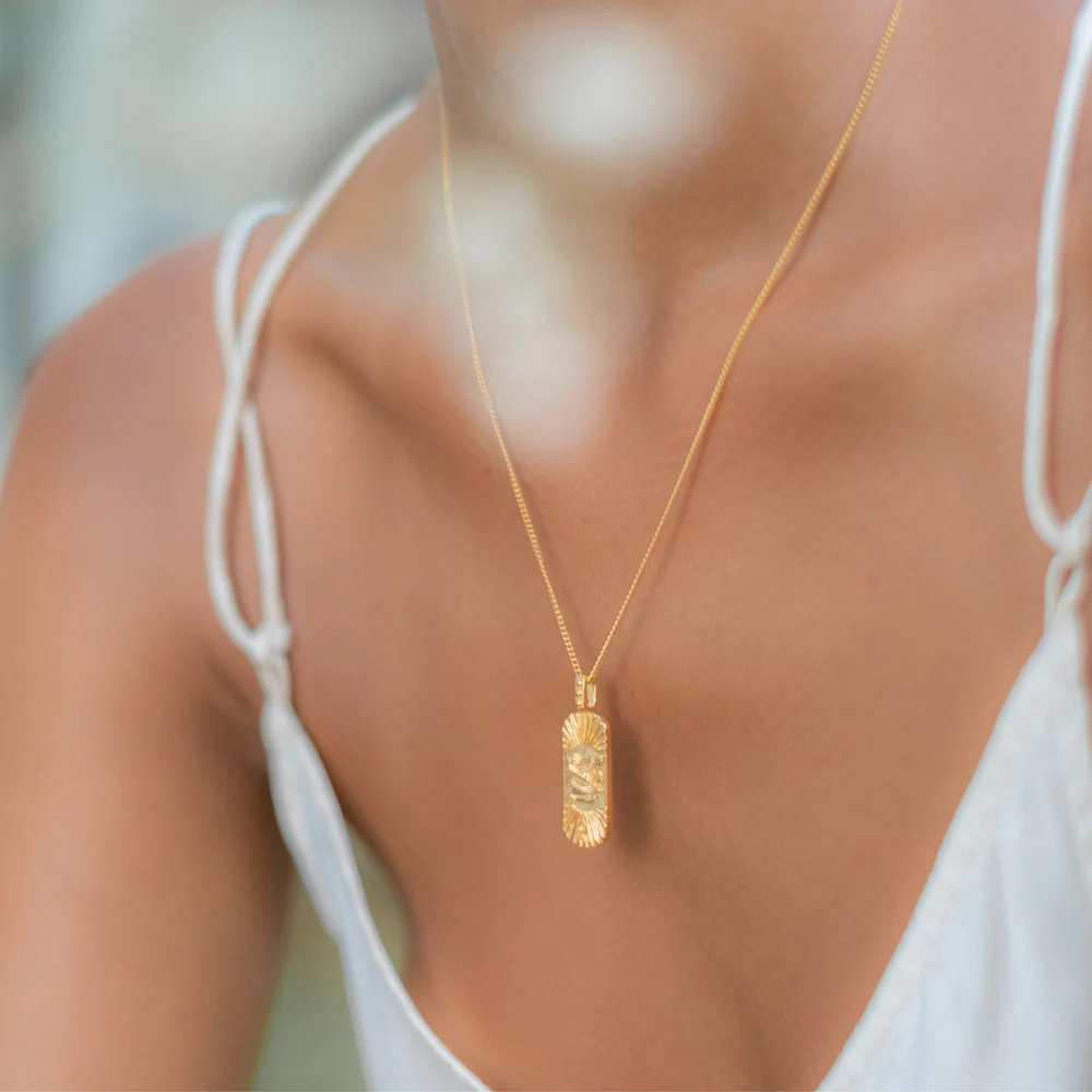 Truth & Good Luck Necklace (Reversible) - Gold - Image 2