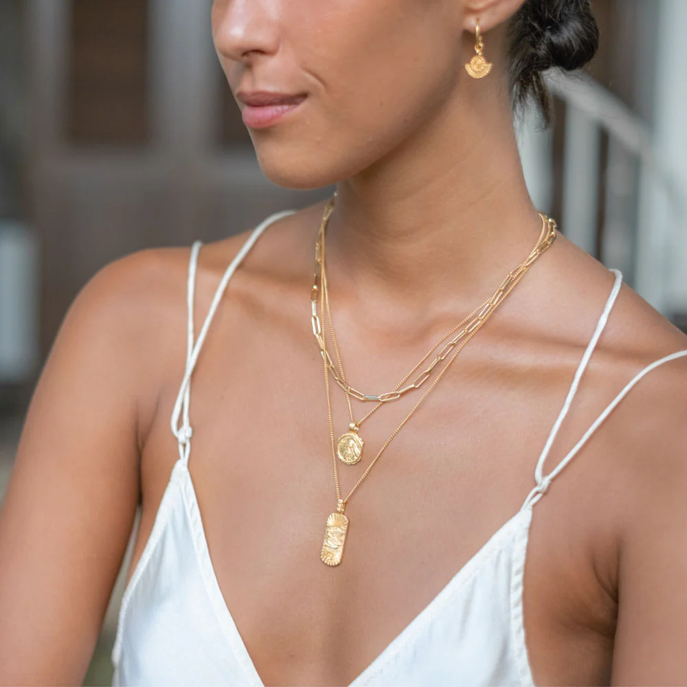 Truth & Good Luck Necklace (Reversible) - Gold - Image 4
