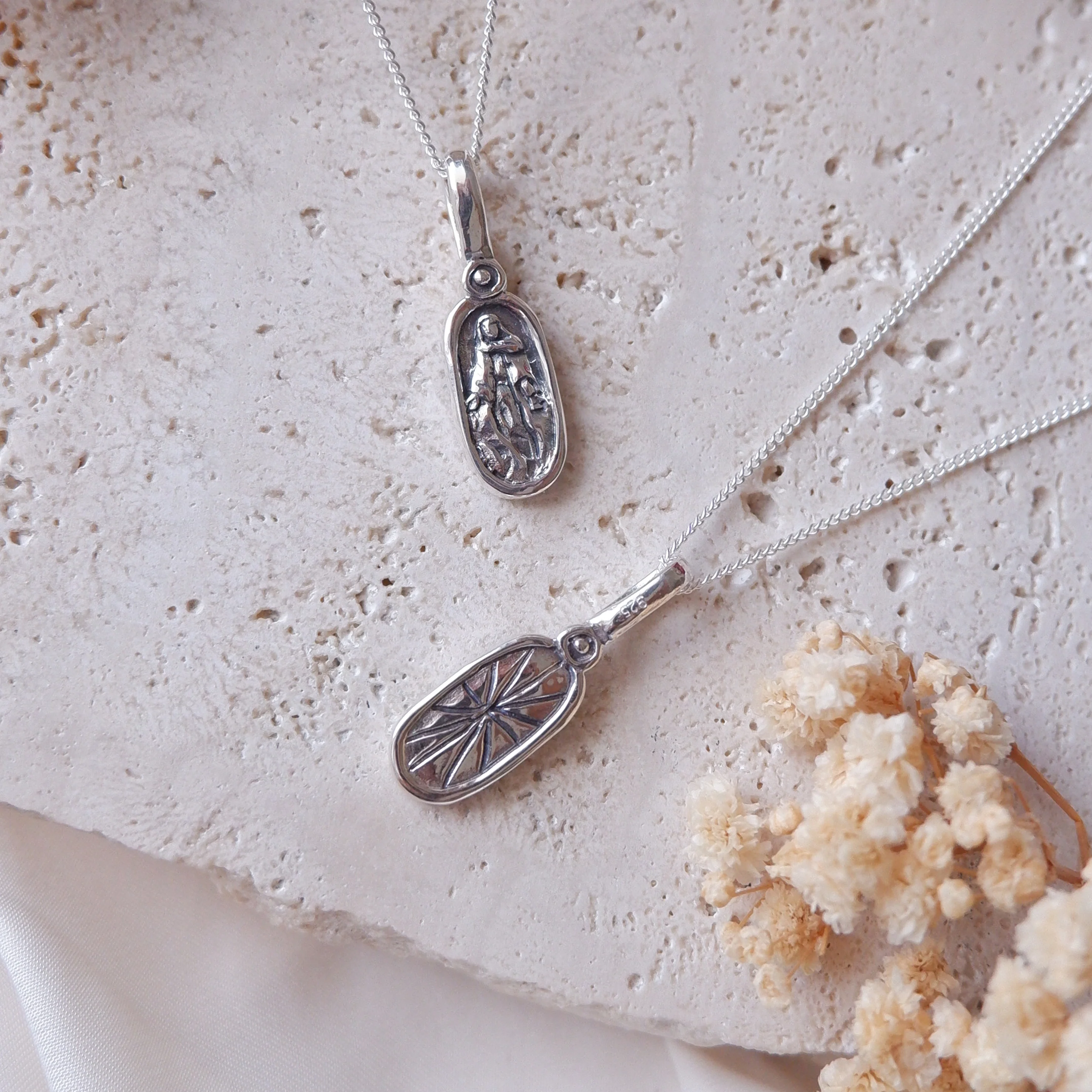Virgin Mary - Symbol of Grace, Compassion & Love CHARM ONLY - Silver - Image 3