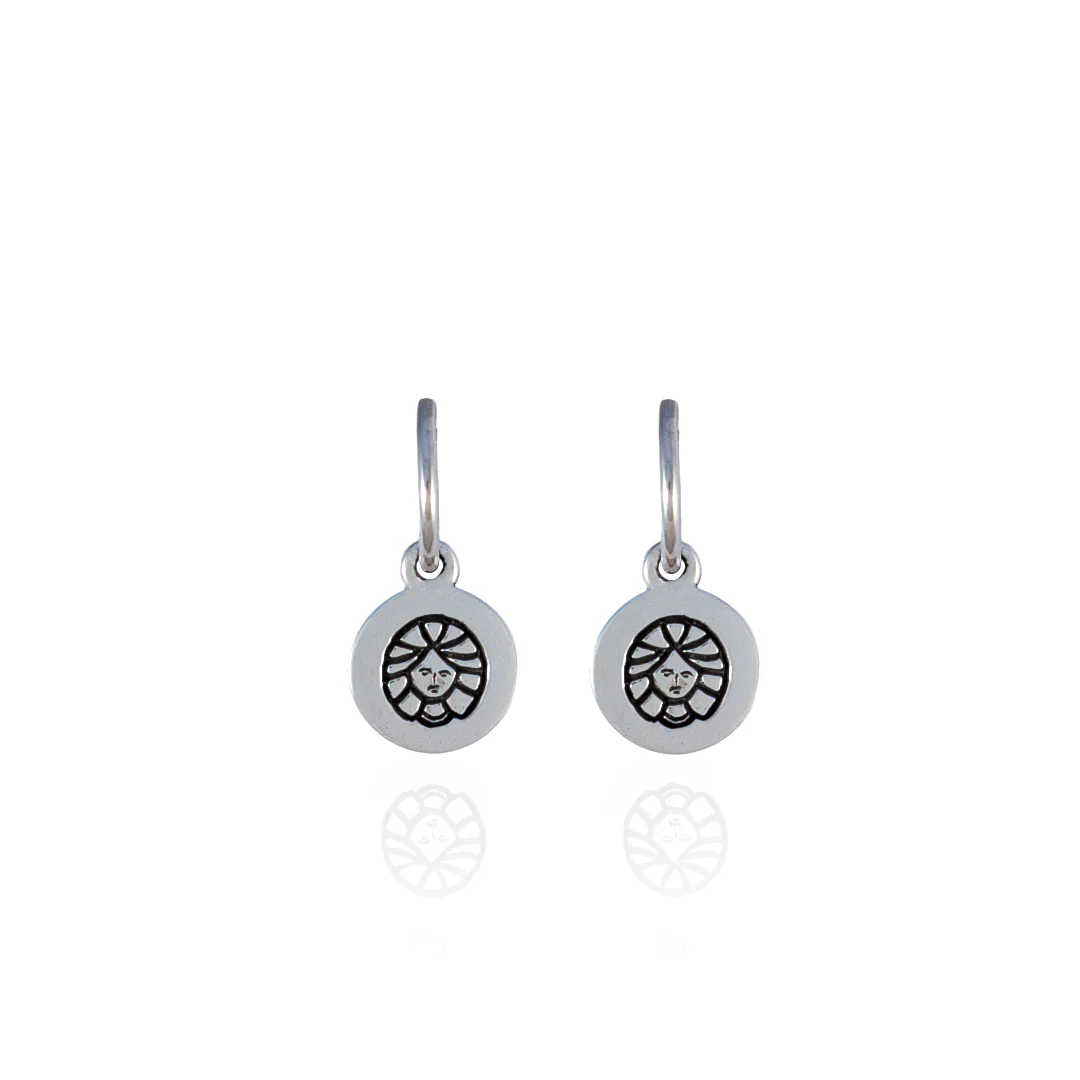 Virgo Mini Zodiac Hoops - Silver