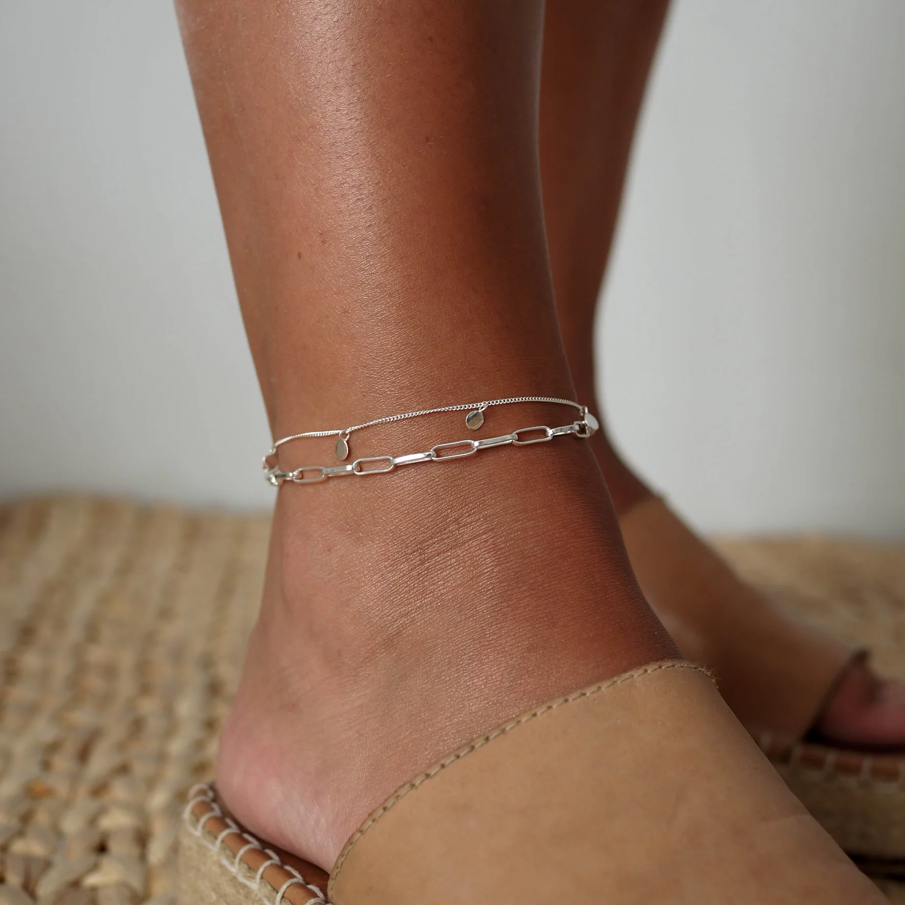 Washington Paper Clip Anklet - Silver - Image 3