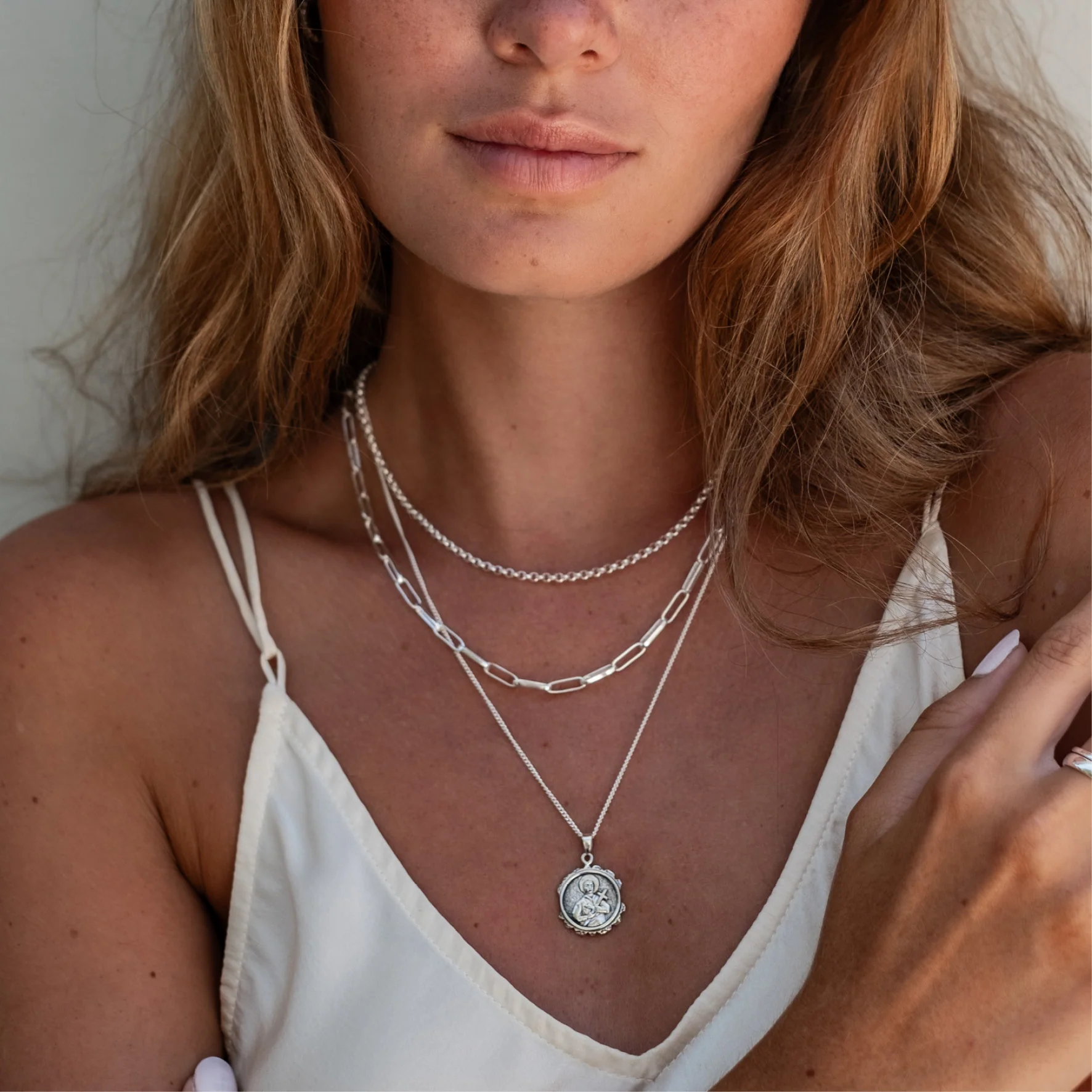 Washington Paper Clip Chain Necklace - Silver - Image 6